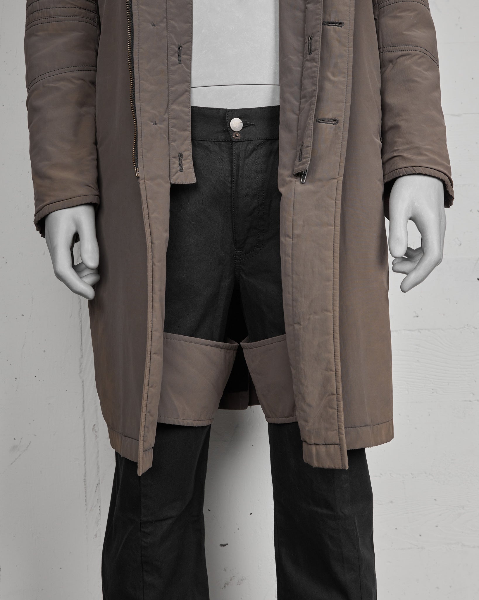 Helmut Lang Brown Astro Coat straps