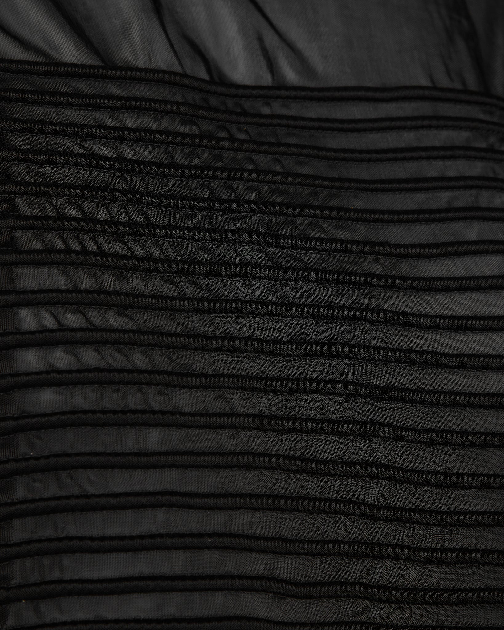 Helmut Lang Nylon Sheer Ribbed Top - SS94 ribbed detail