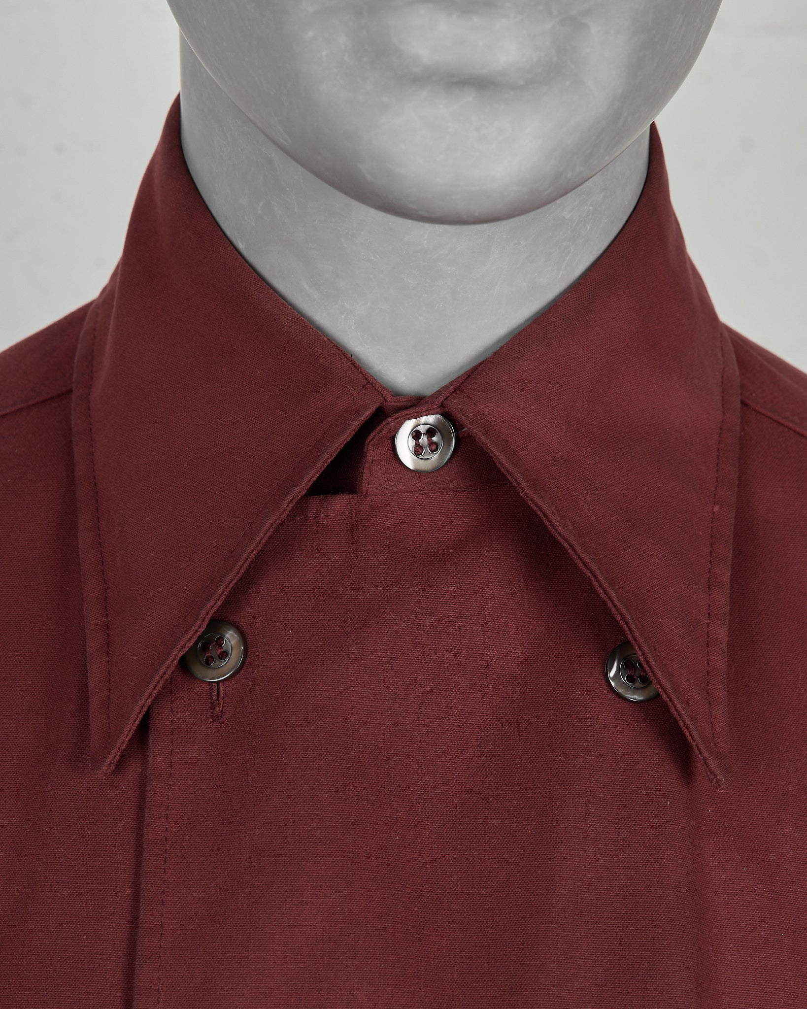 Carol Christian Poell Burgundy Double Breasted Shirt - AW97