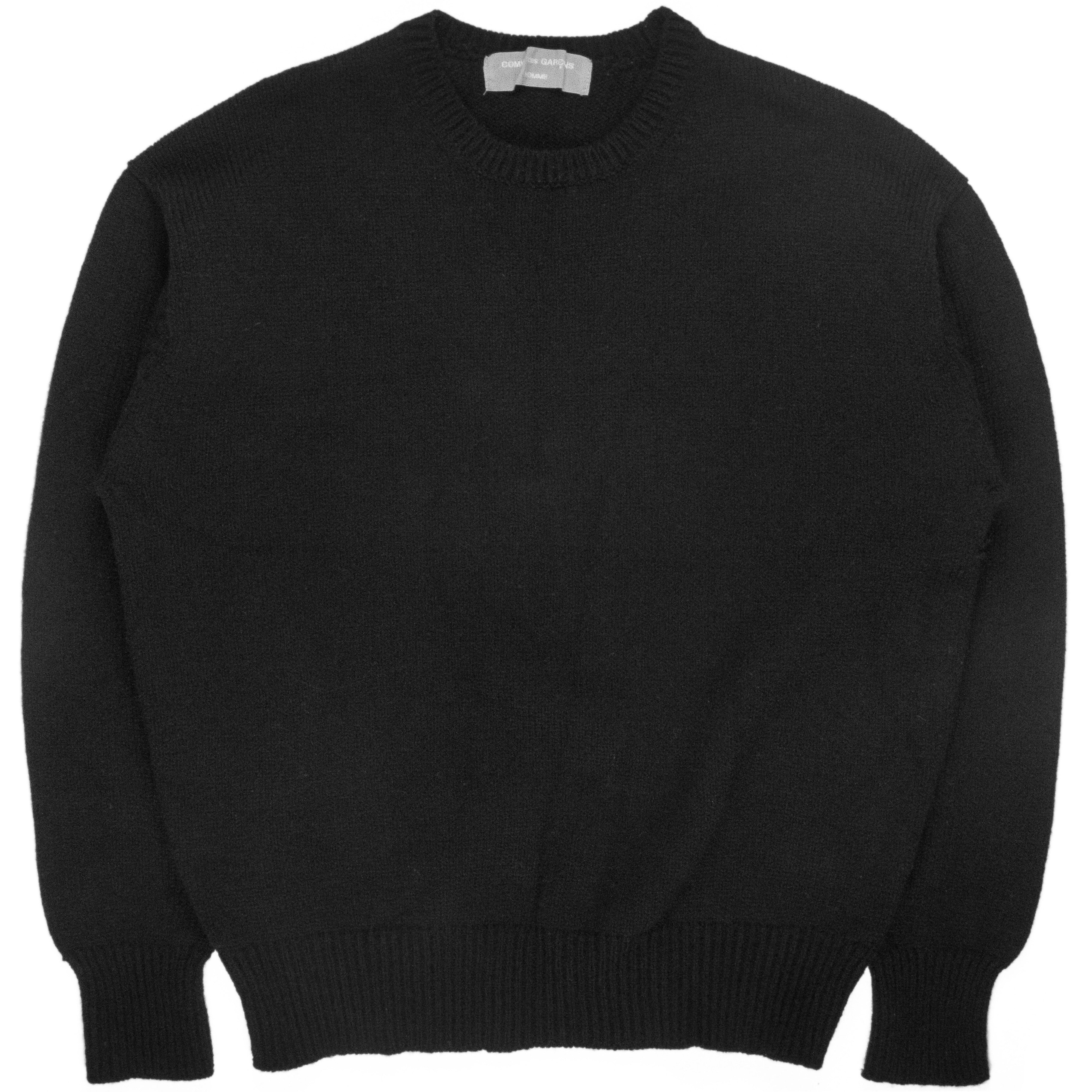 Comme des Garçons Homme Black Knit Sweater - SILVER LEAGUE