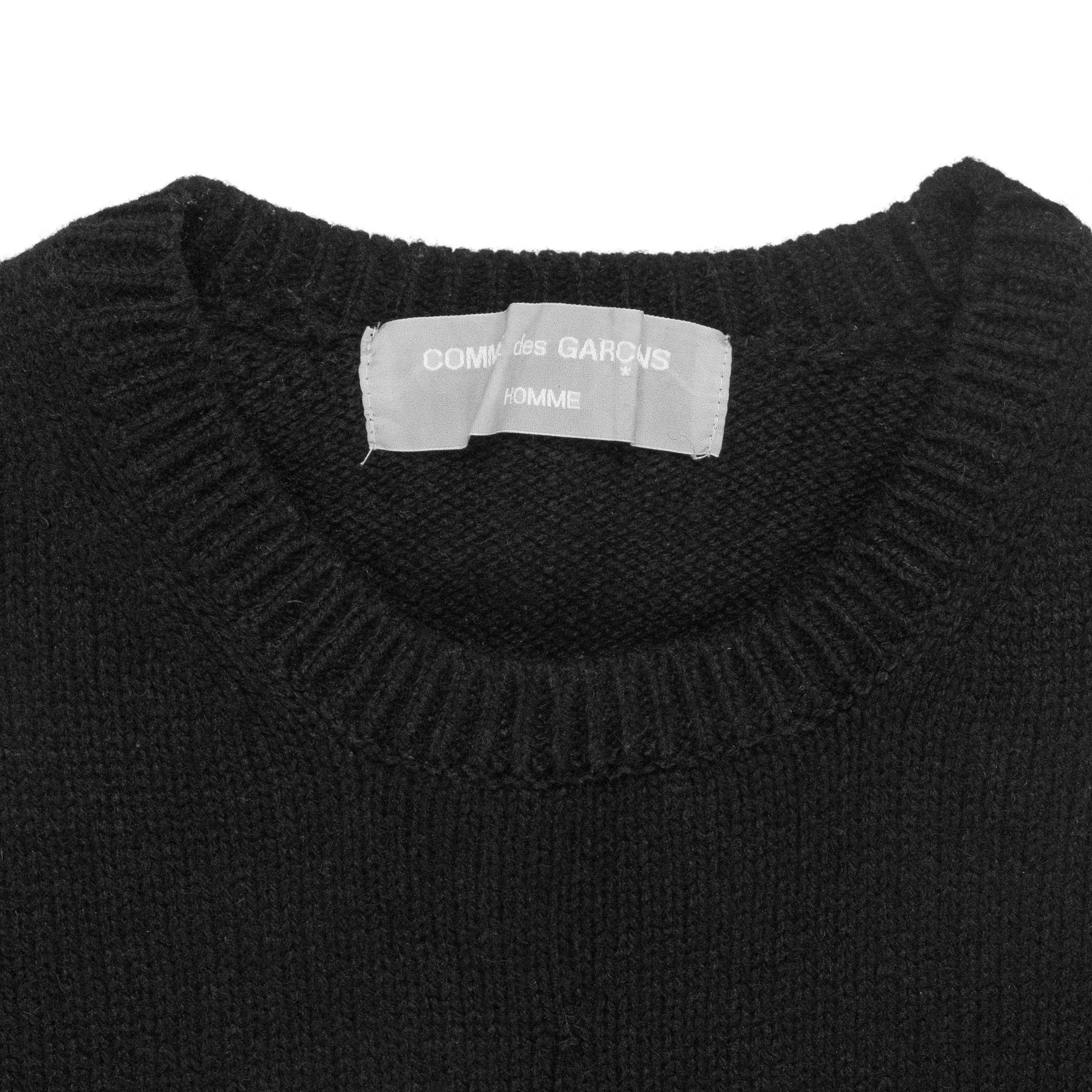 Comme des Garçons Homme Black Knit Sweater