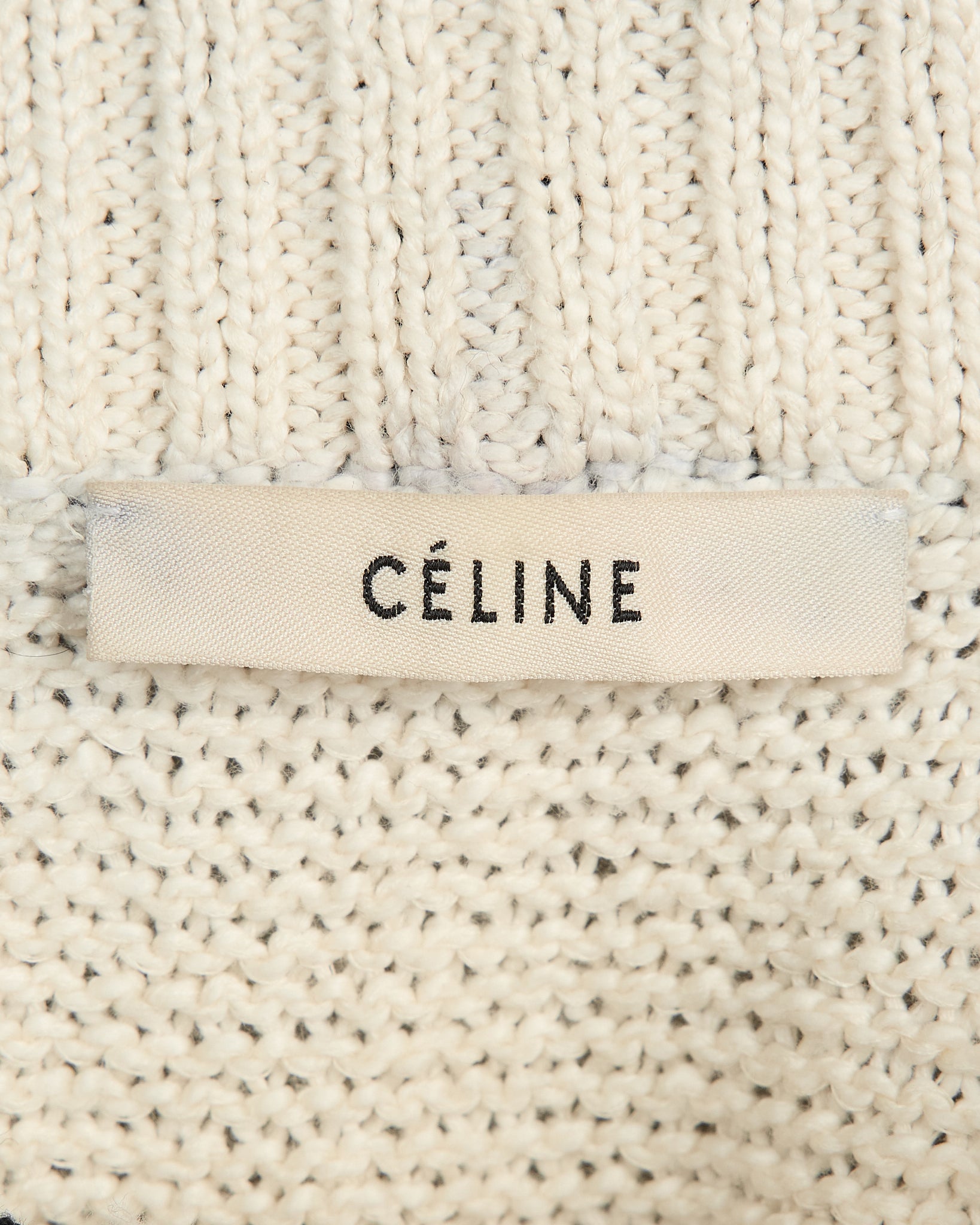 Celine by Phoebe Philo Cut-Out Short Sleeve Knitted Top tag photo