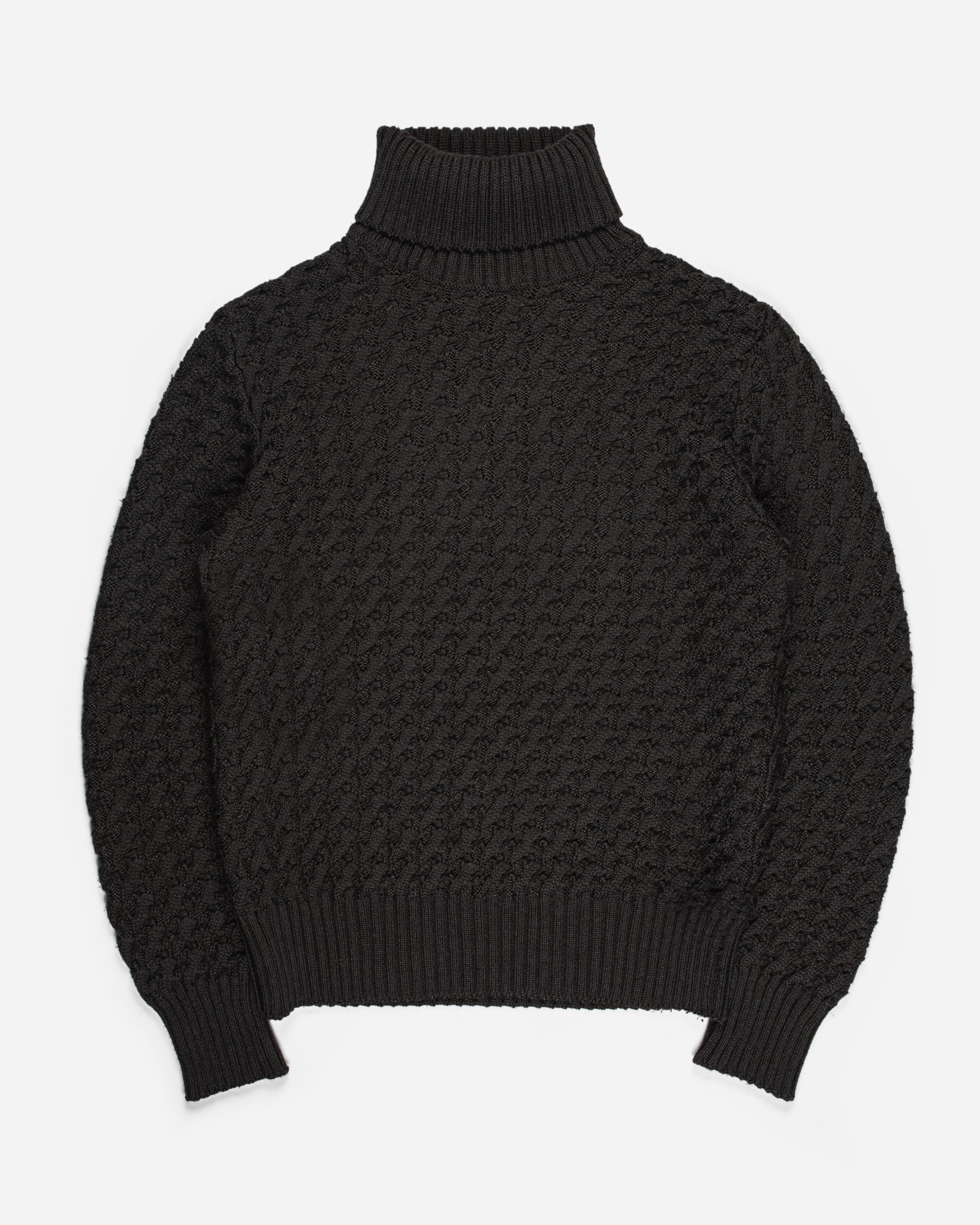 Gucci by Tom Ford Cable Knit Wool Silk Cashmere Turtleneck