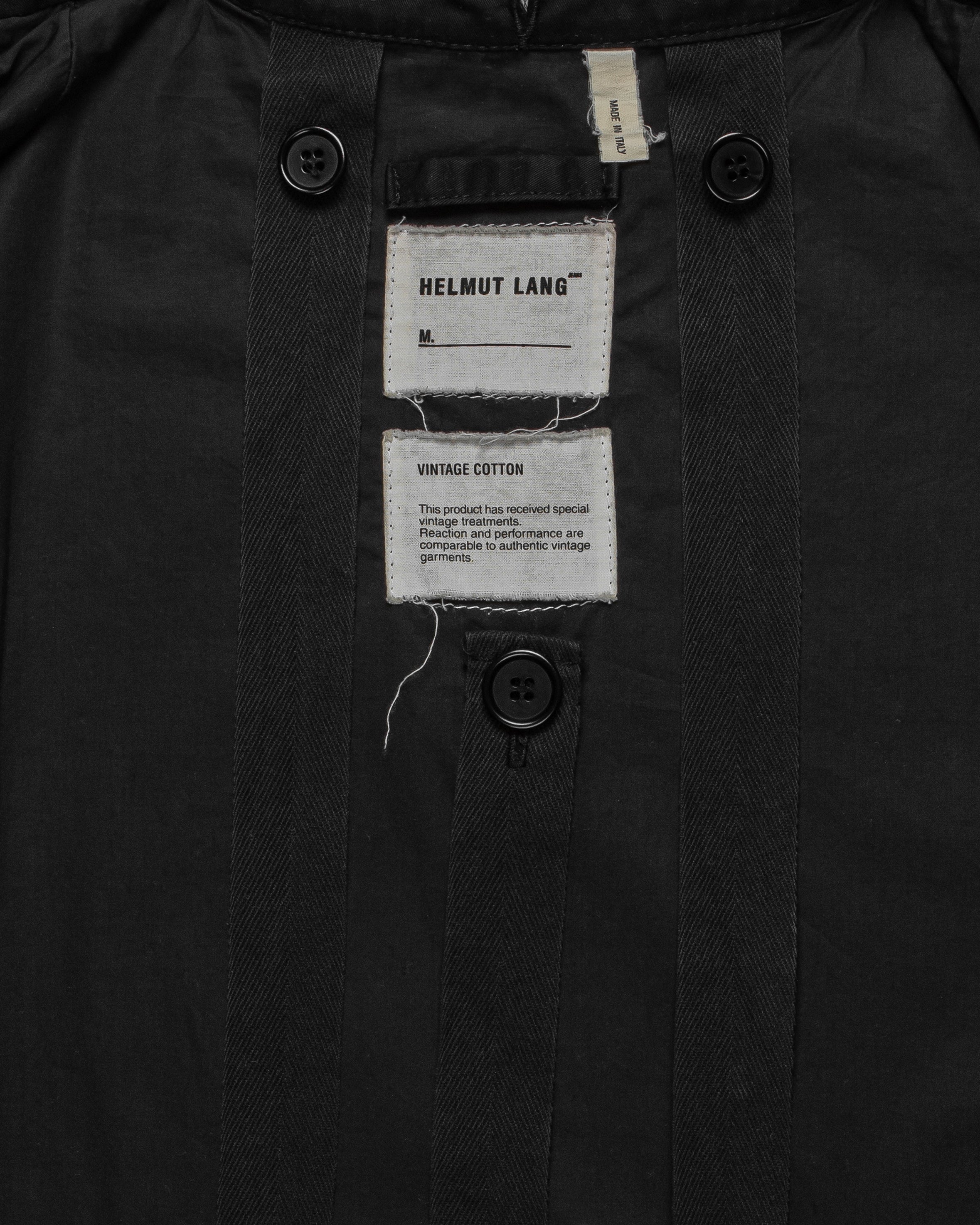 Helmut Lang Black Pillow-Neck Work Jacket - AW99 - SILVER LEAGUE