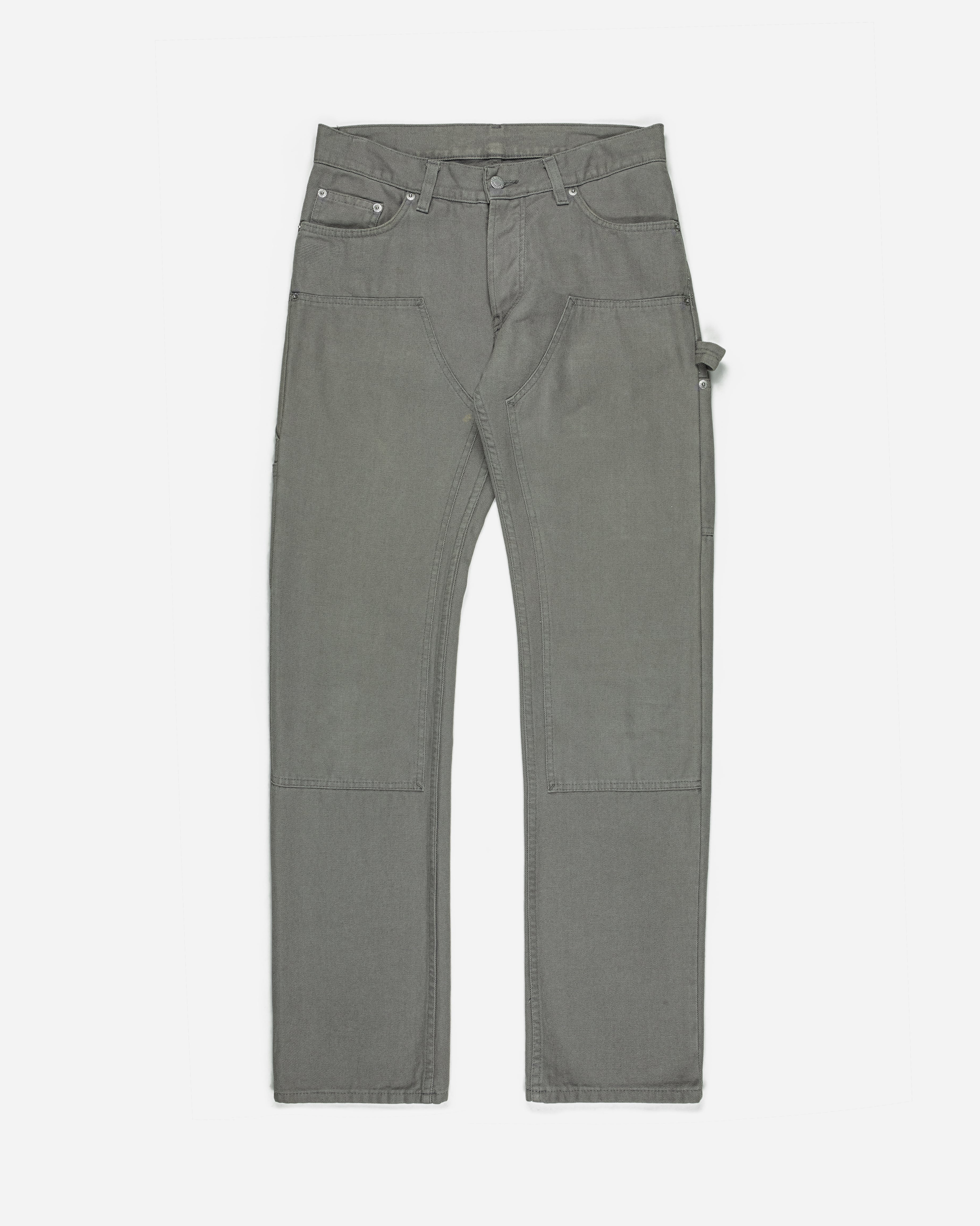 Helmut Lang Sage Grey Double Knee Work Pants - SS99 - SILVER