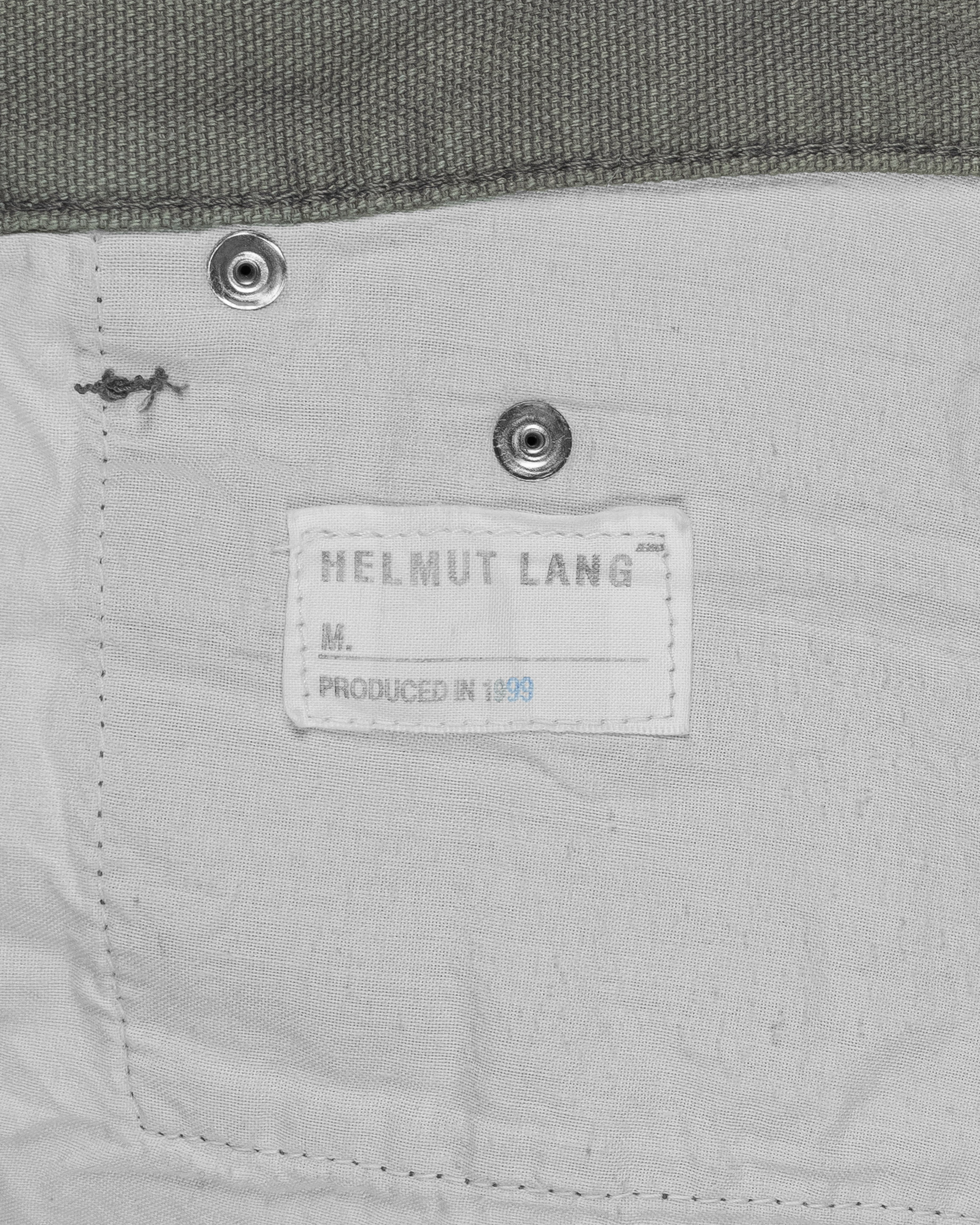 Helmut Lang Sage Grey Double Knee Work Pants - SS99 - SILVER LEAGUE