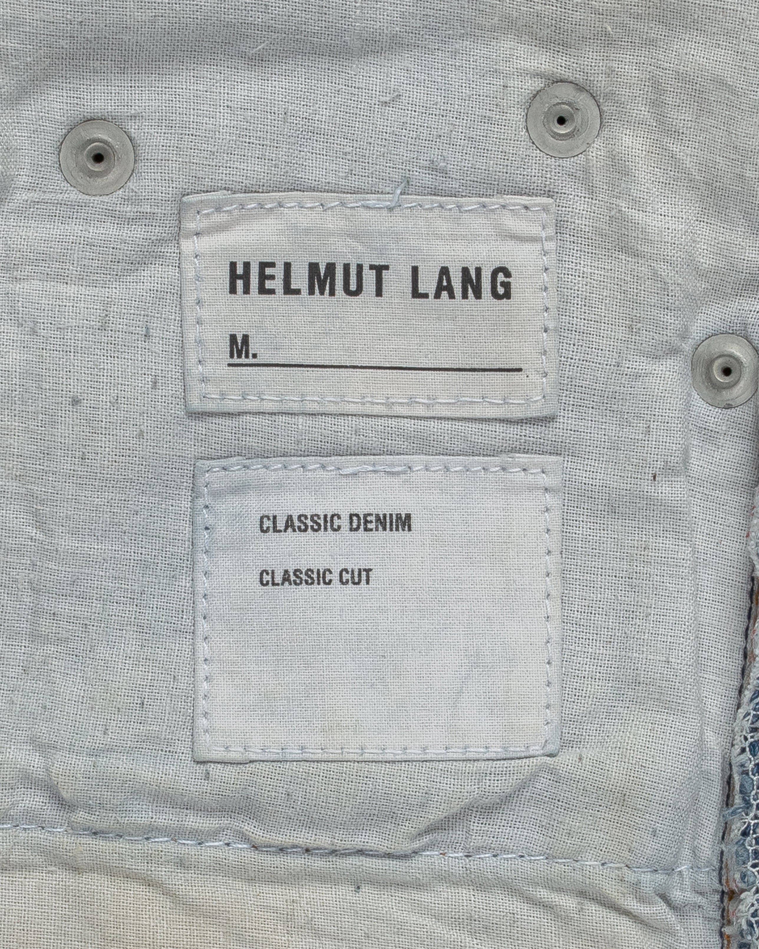Helmut Lang Raw Denim Jeans Classic Cut - 1990s - SILVER LEAGUE
