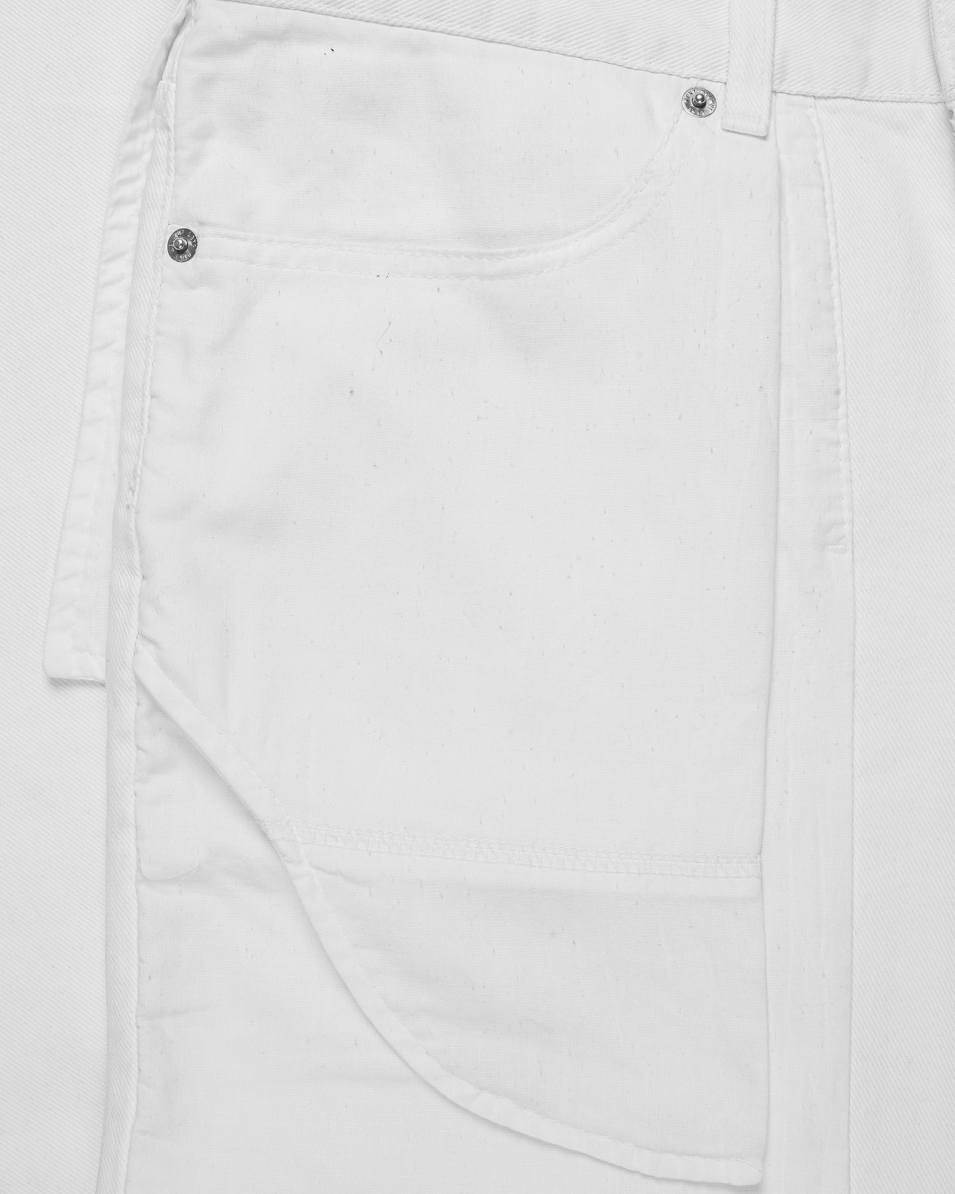 Helmut Lang White Inside-Out Jeans - SS03 - SILVER LEAGUE