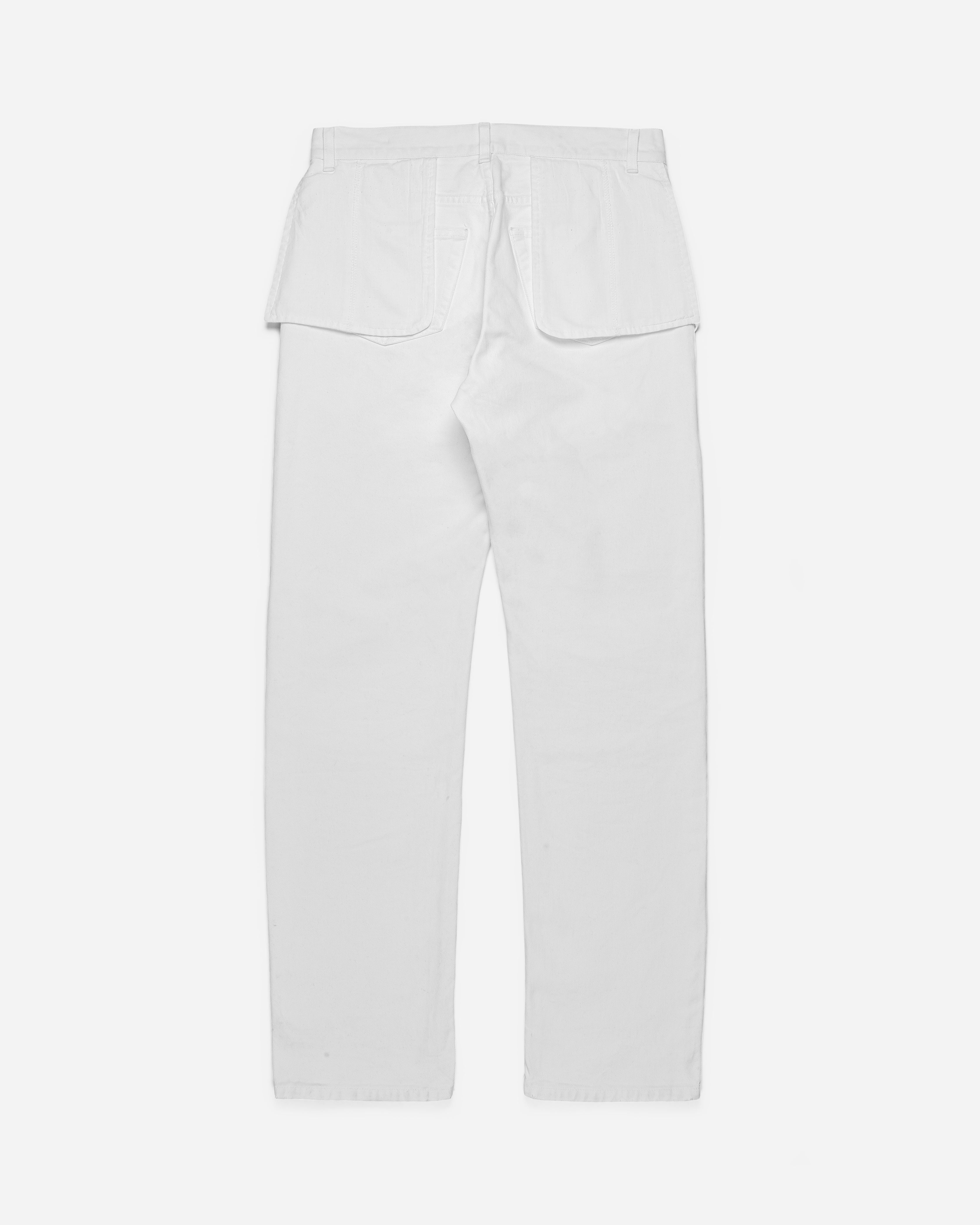 Helmut Lang White Inside-Out Jeans - SS03 - SILVER LEAGUE