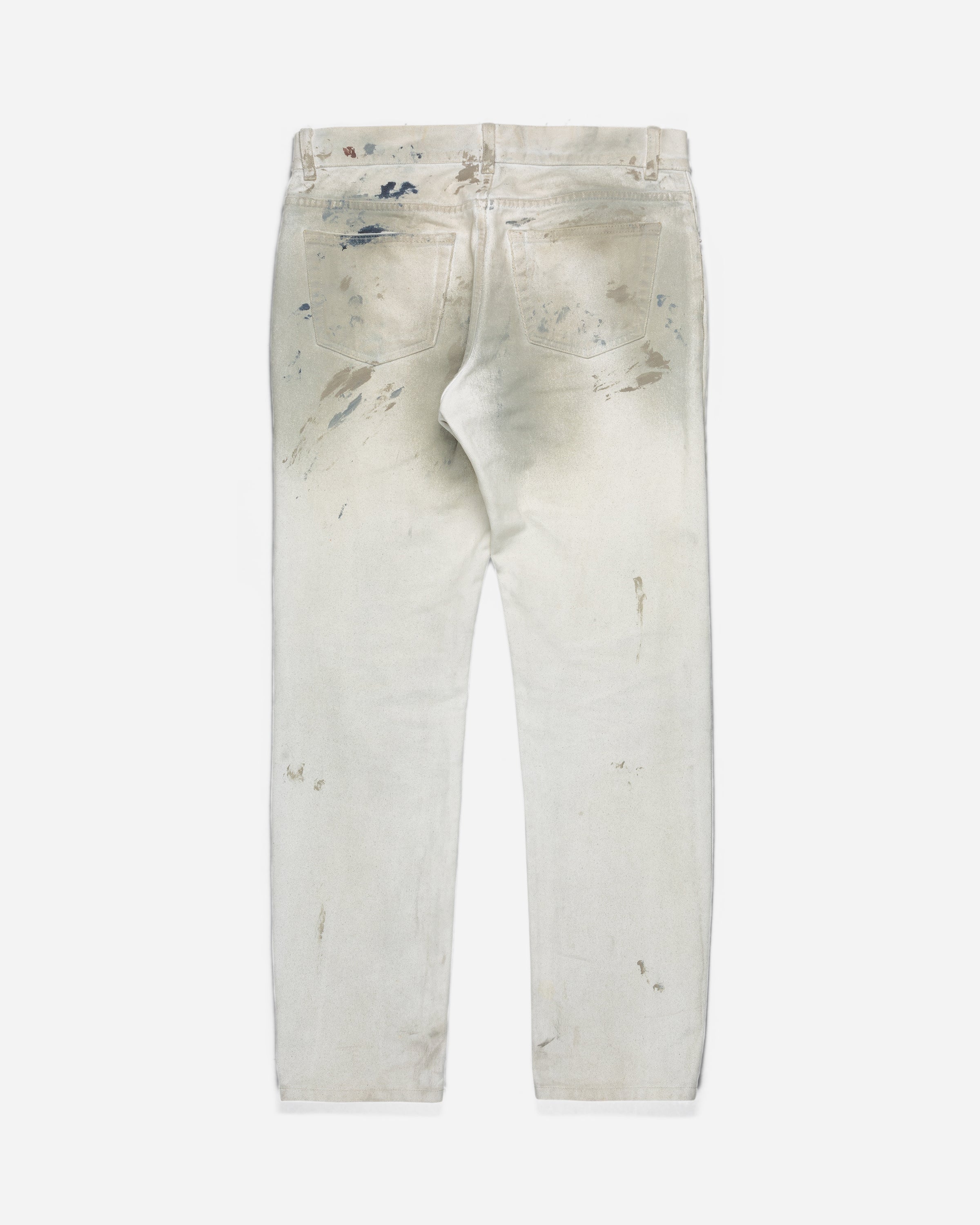 Helmut Lang White Painted Jeans - SS03 - SILVER LEAGUE