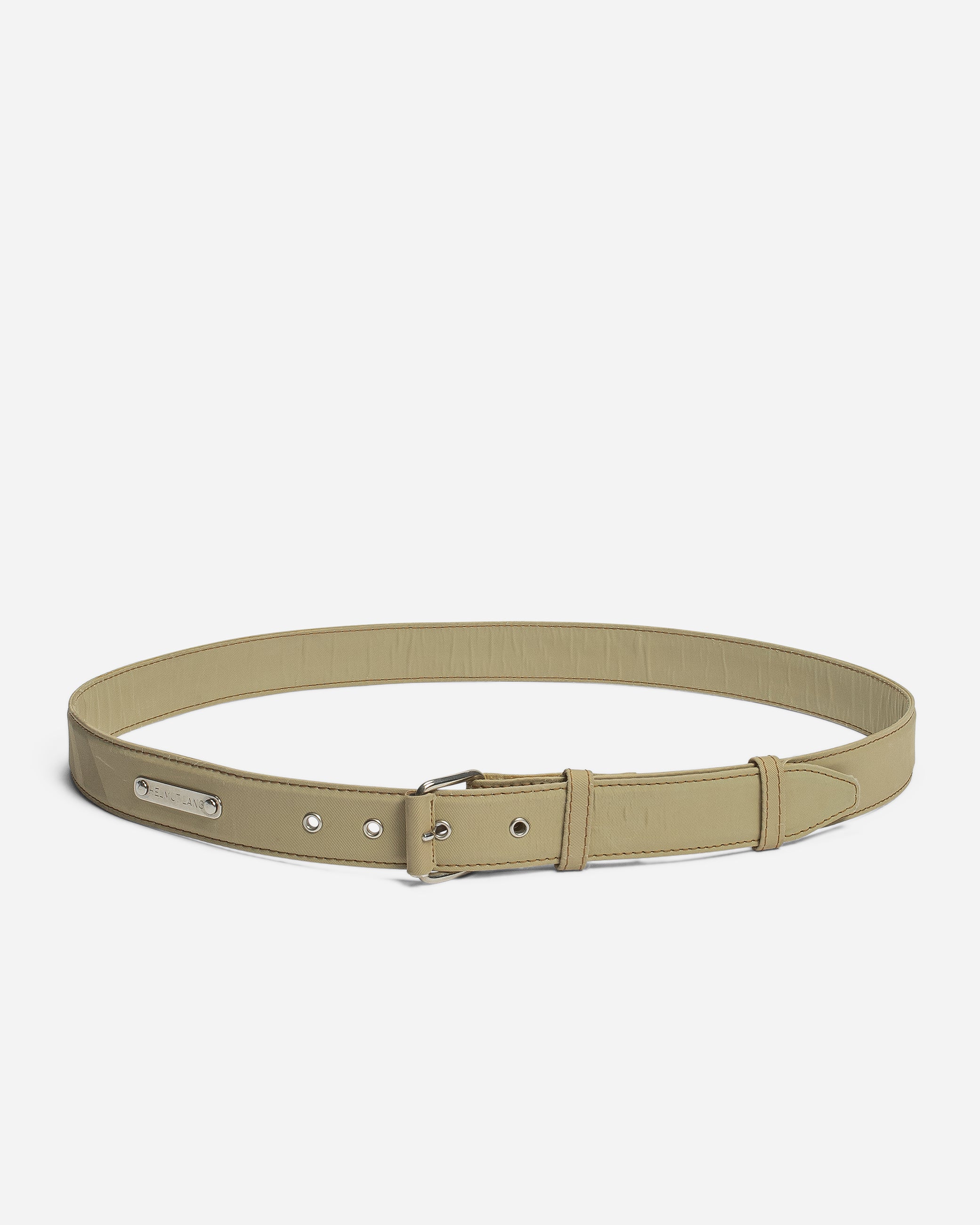 Helmut Lang Tan Striped Belt - SILVER LEAGUE