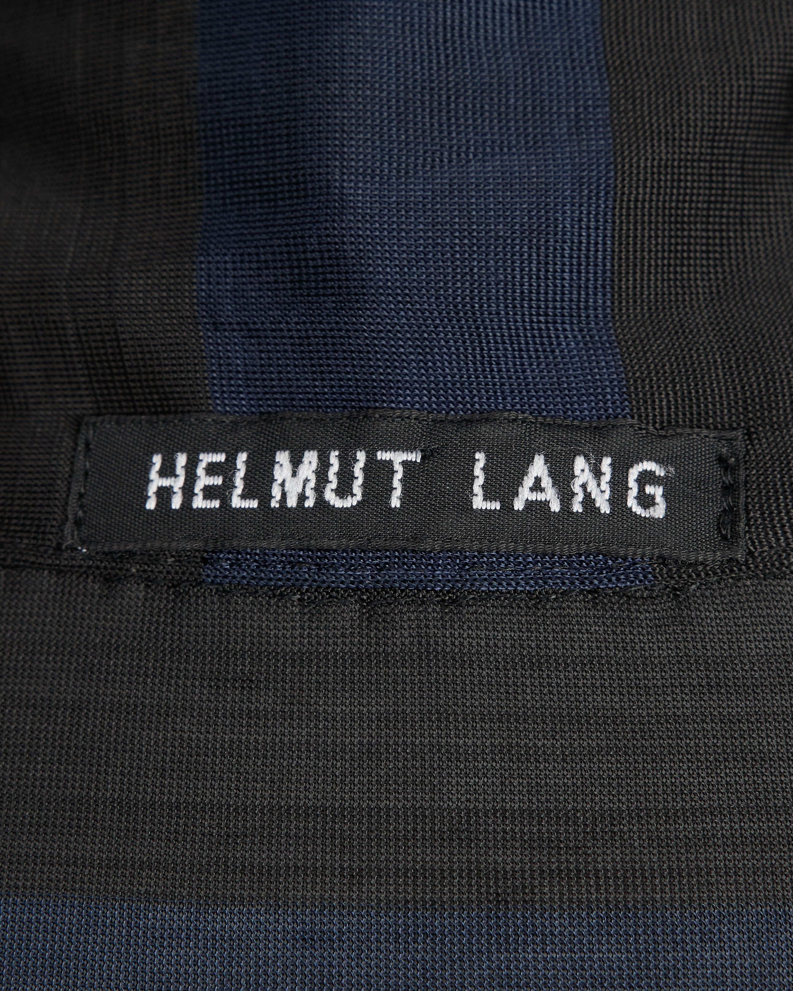 Helmut Lang Striped Rayon Polo Shirt - SS99 - SILVER LEAGUE