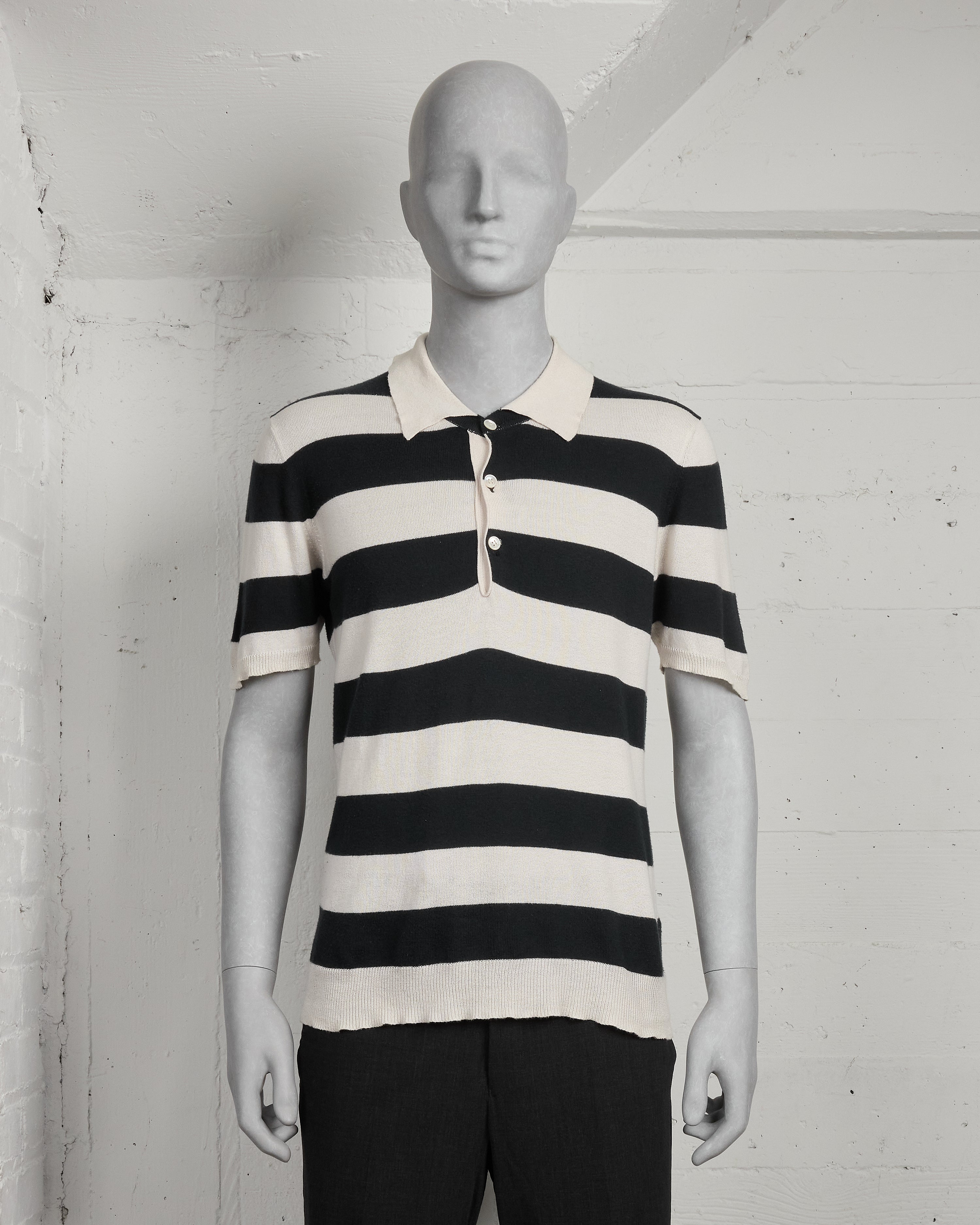 Black striped clearance polo