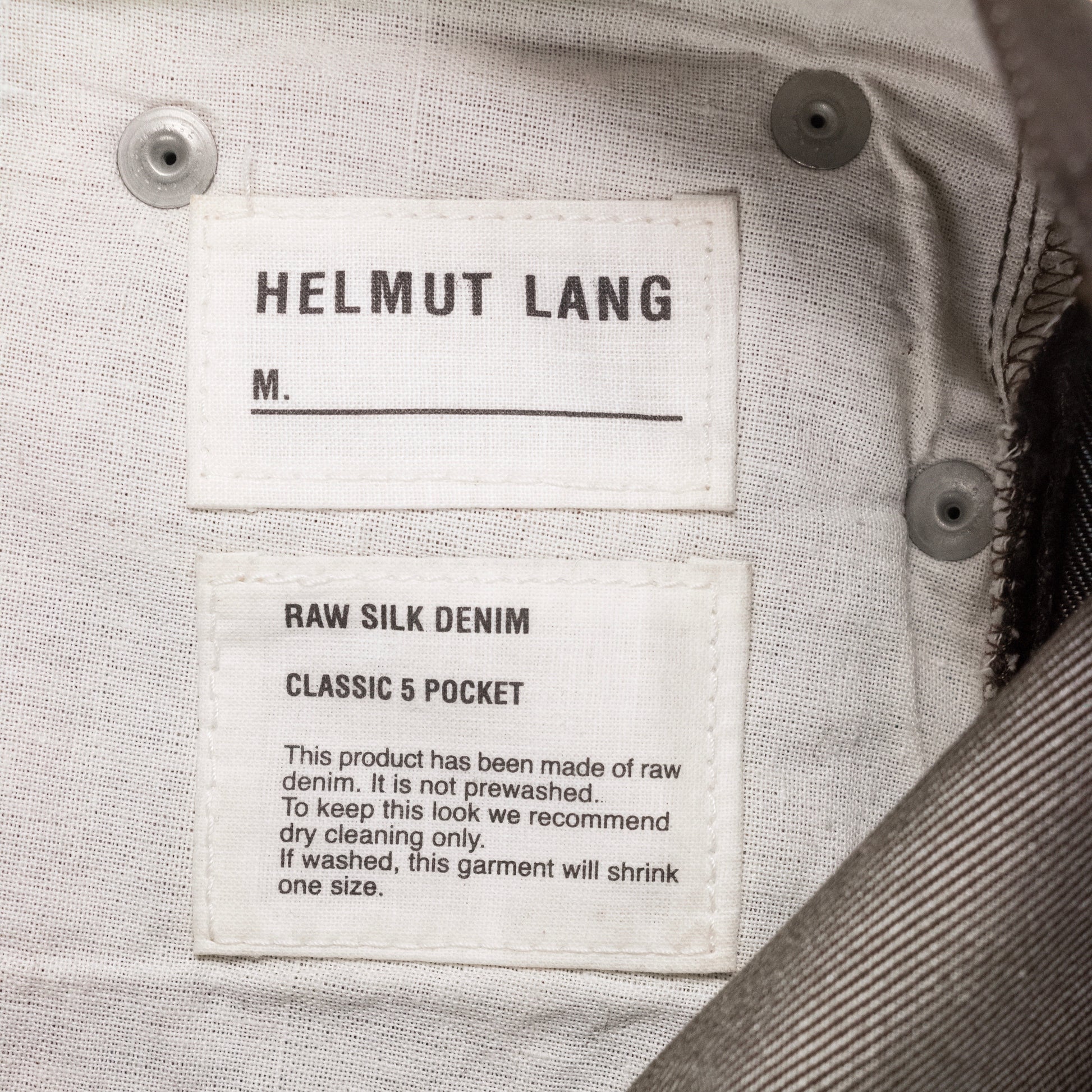 Helmut Lang Raw Denim Jeans - 1990s - SILVER LEAGUE