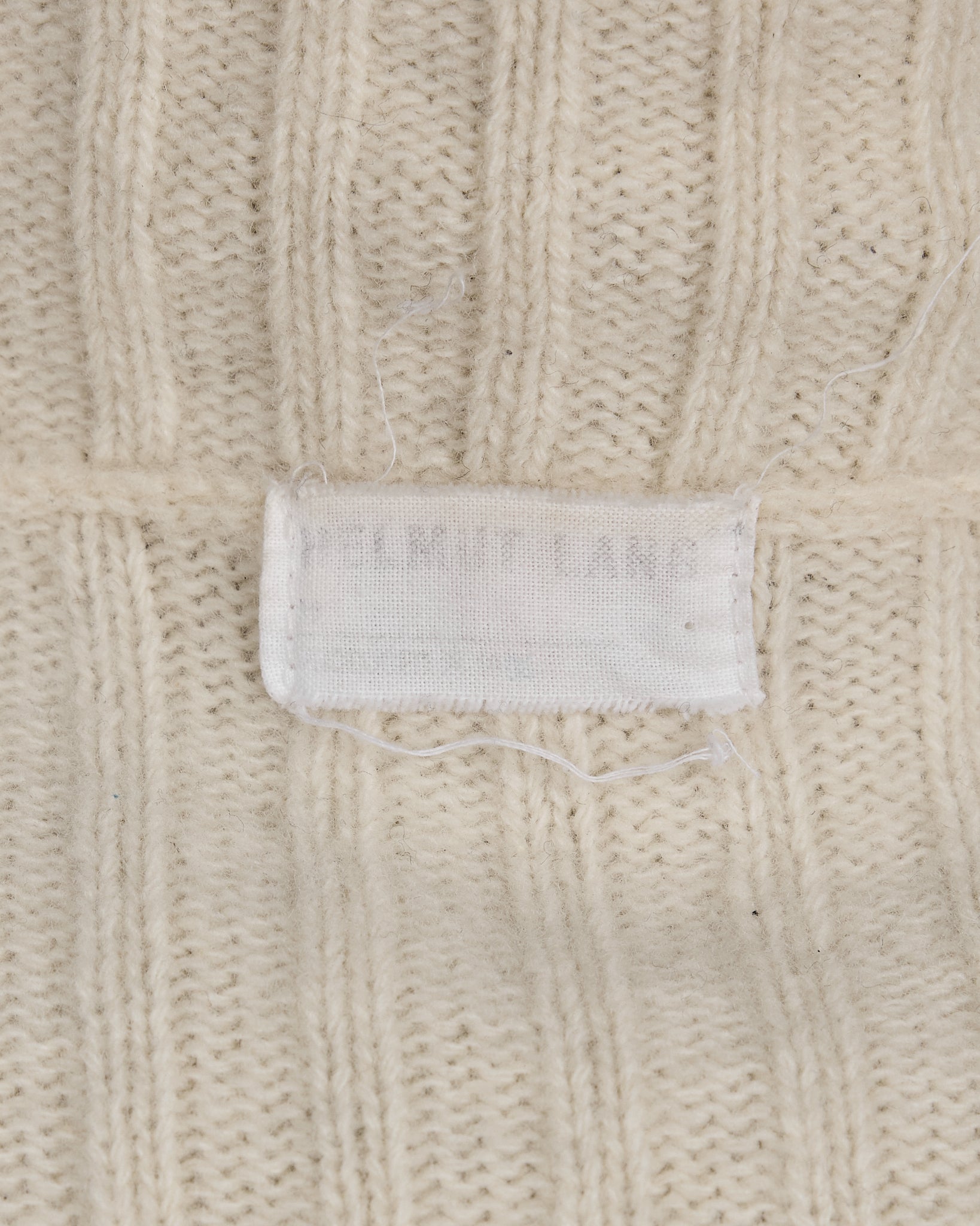Helmut Lang Cream Ribbed Turtleneck - AW98 tag photo