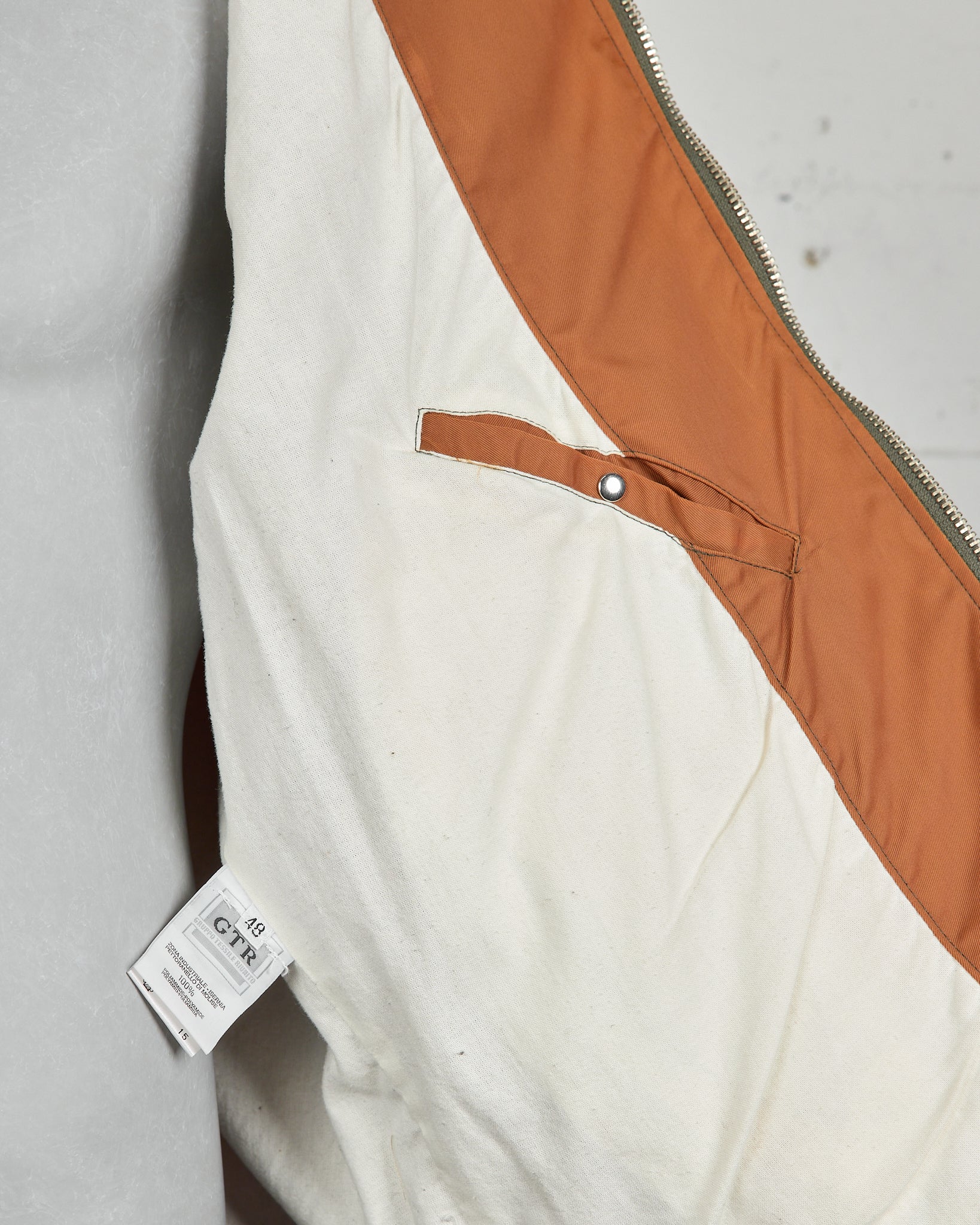 Helmut Lang Orange MA-1 Nylon Moto Jacket - SS96 - SILVER LEAGUE