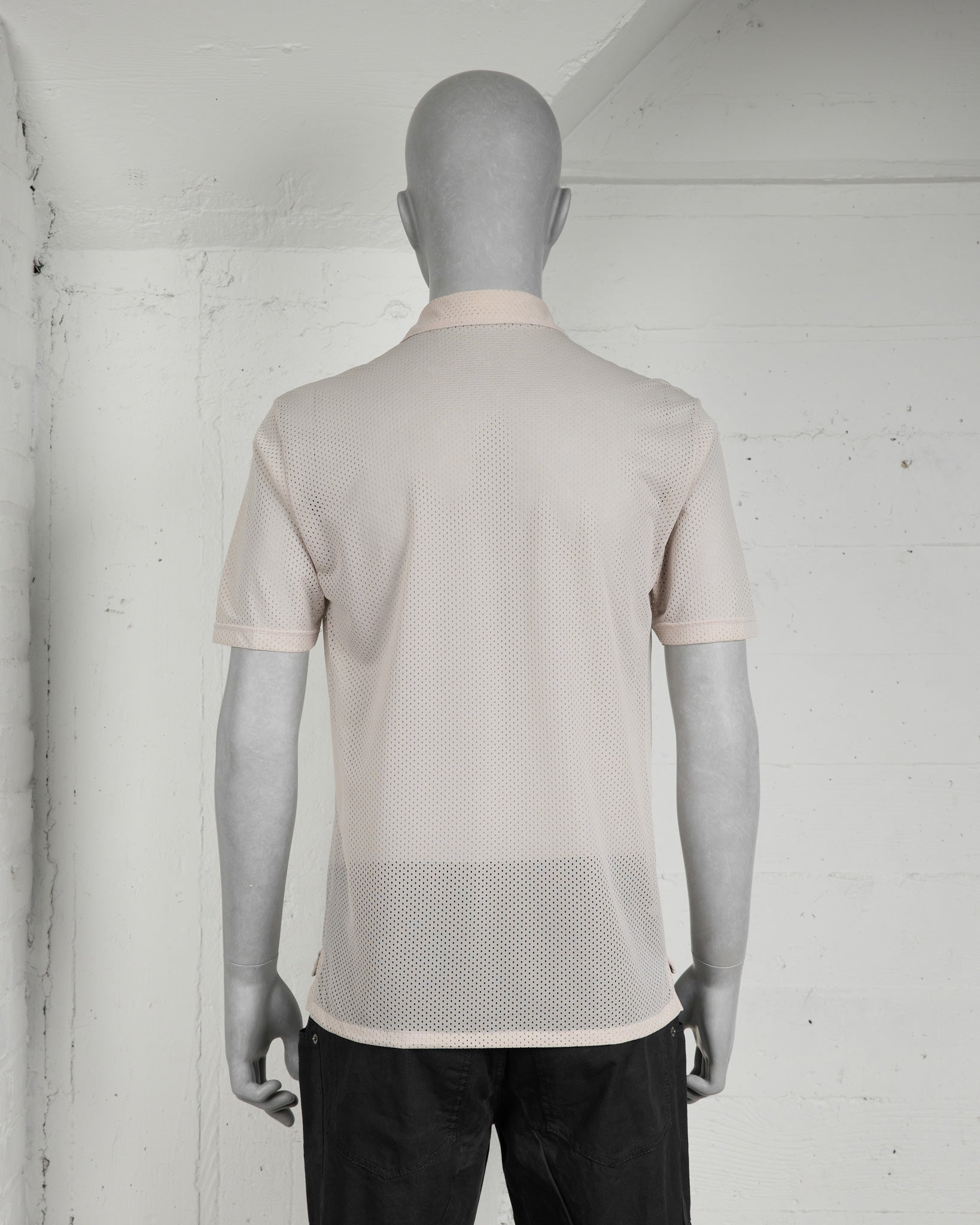 Helmut Lang Mesh Polo Shirt - SS96 - SILVER LEAGUE