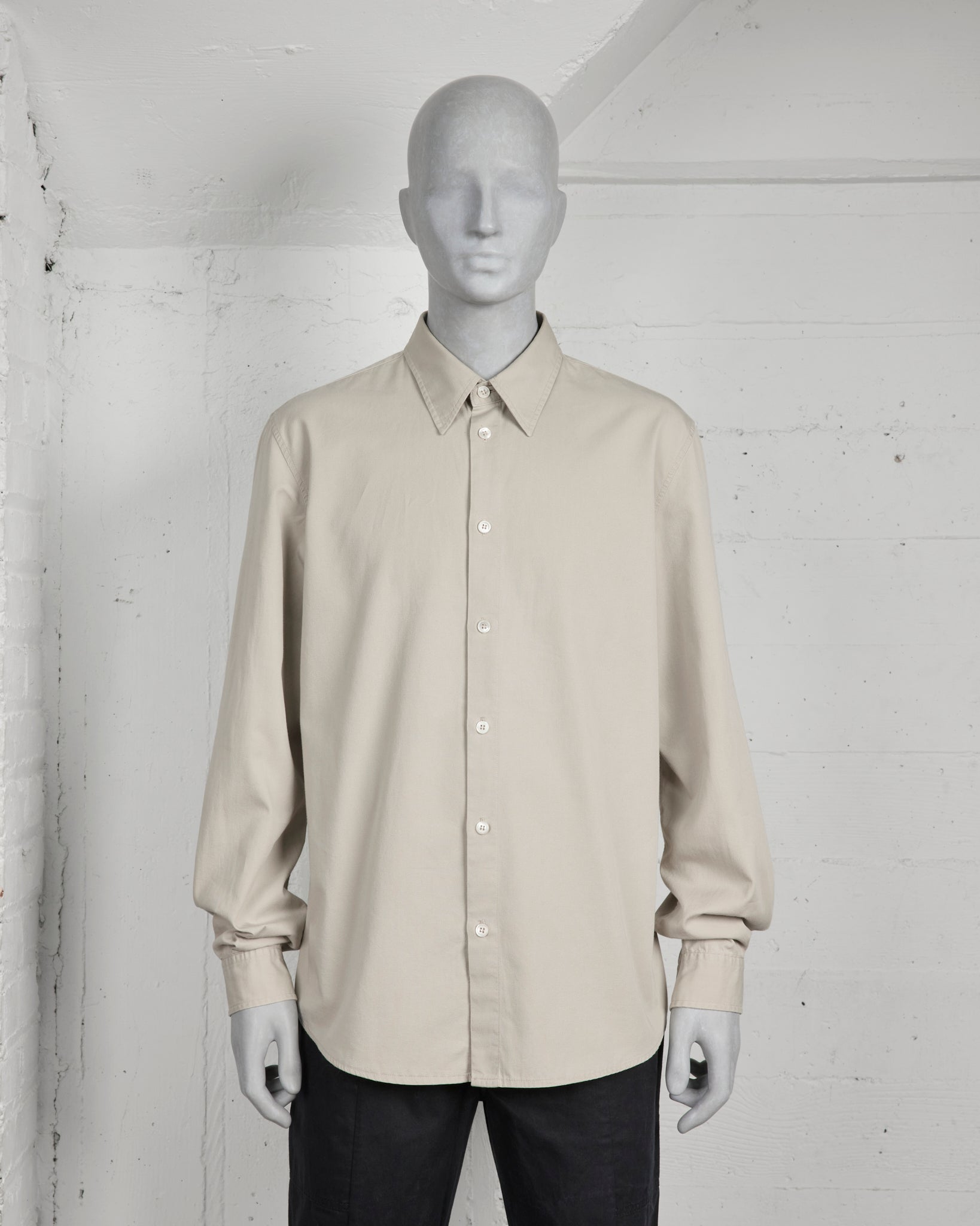 Helmut Lang Back Stripe Twill Shirt - SS98 - SILVER LEAGUE