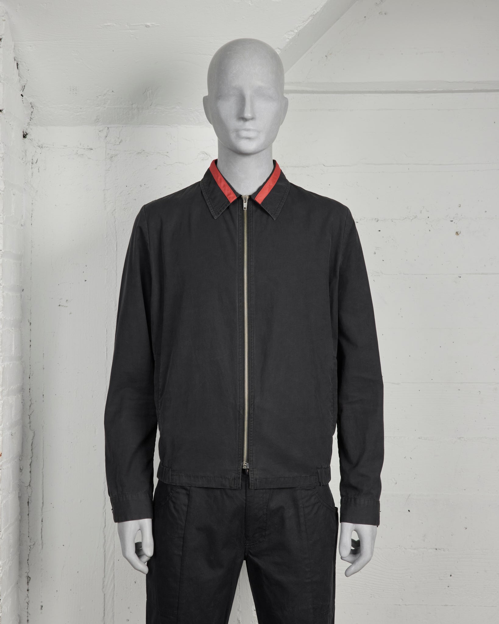 Helmut Lang Blouson W/ Contrast Red Collar - SS96