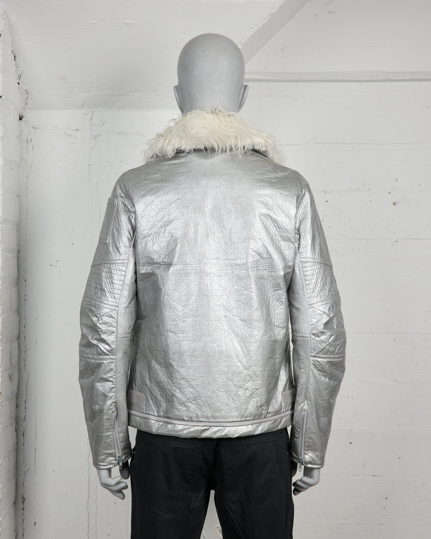 Helmut Lang Silver Astro Biker Jacket - AW99 - SILVER LEAGUE