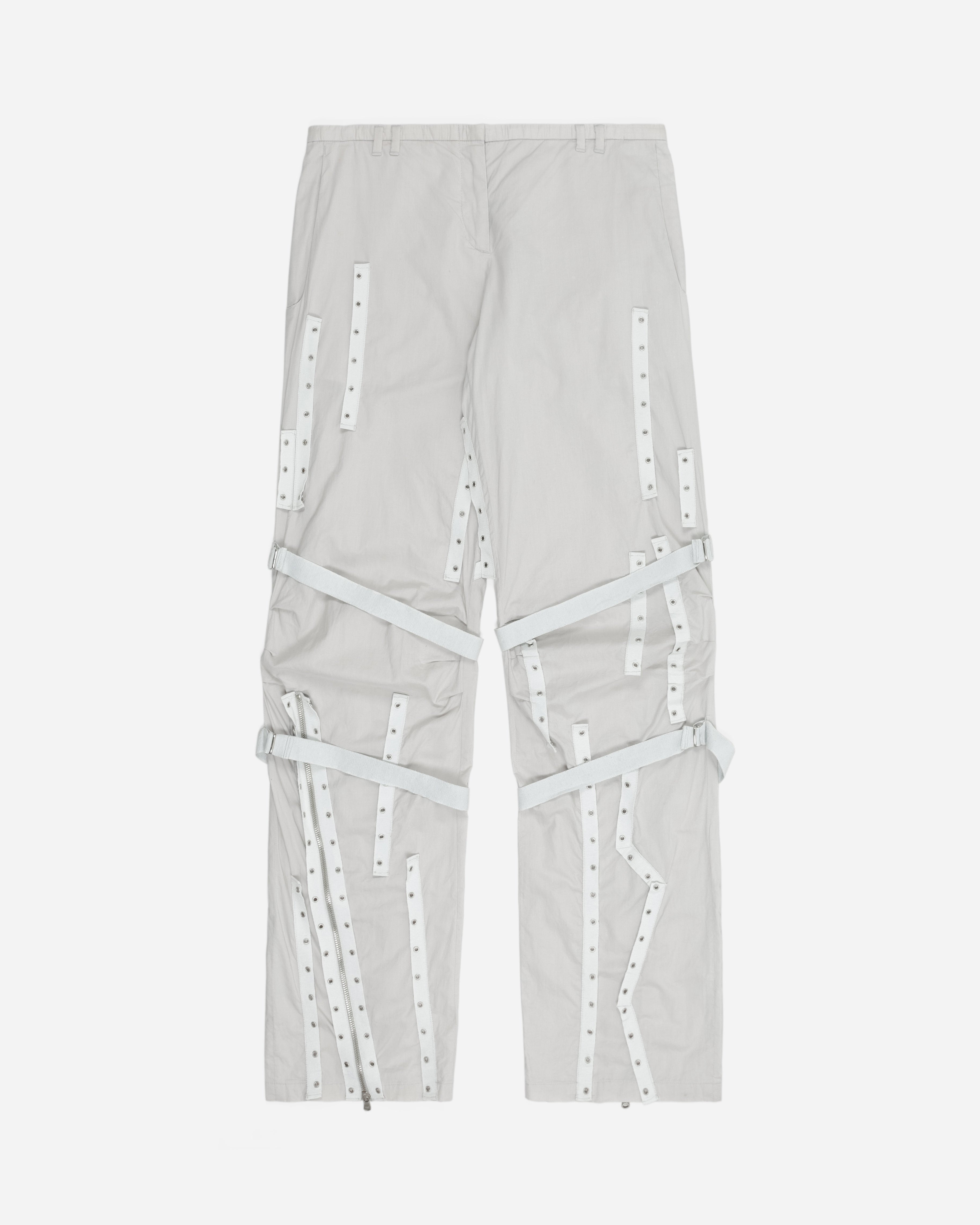 Hussein Chalayan Bondage Strap Zipper Pants - SS02 - SILVER LEAGUE