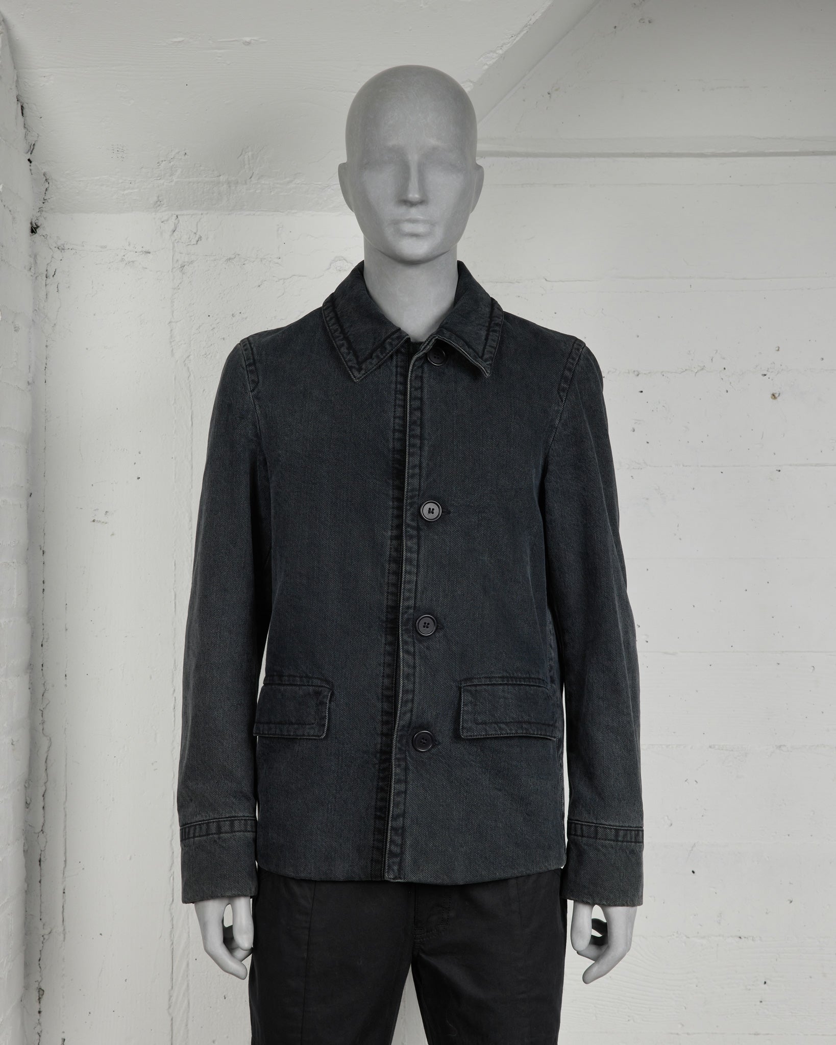Hussein Chalayan Cotton Twill Chore Coat front closed