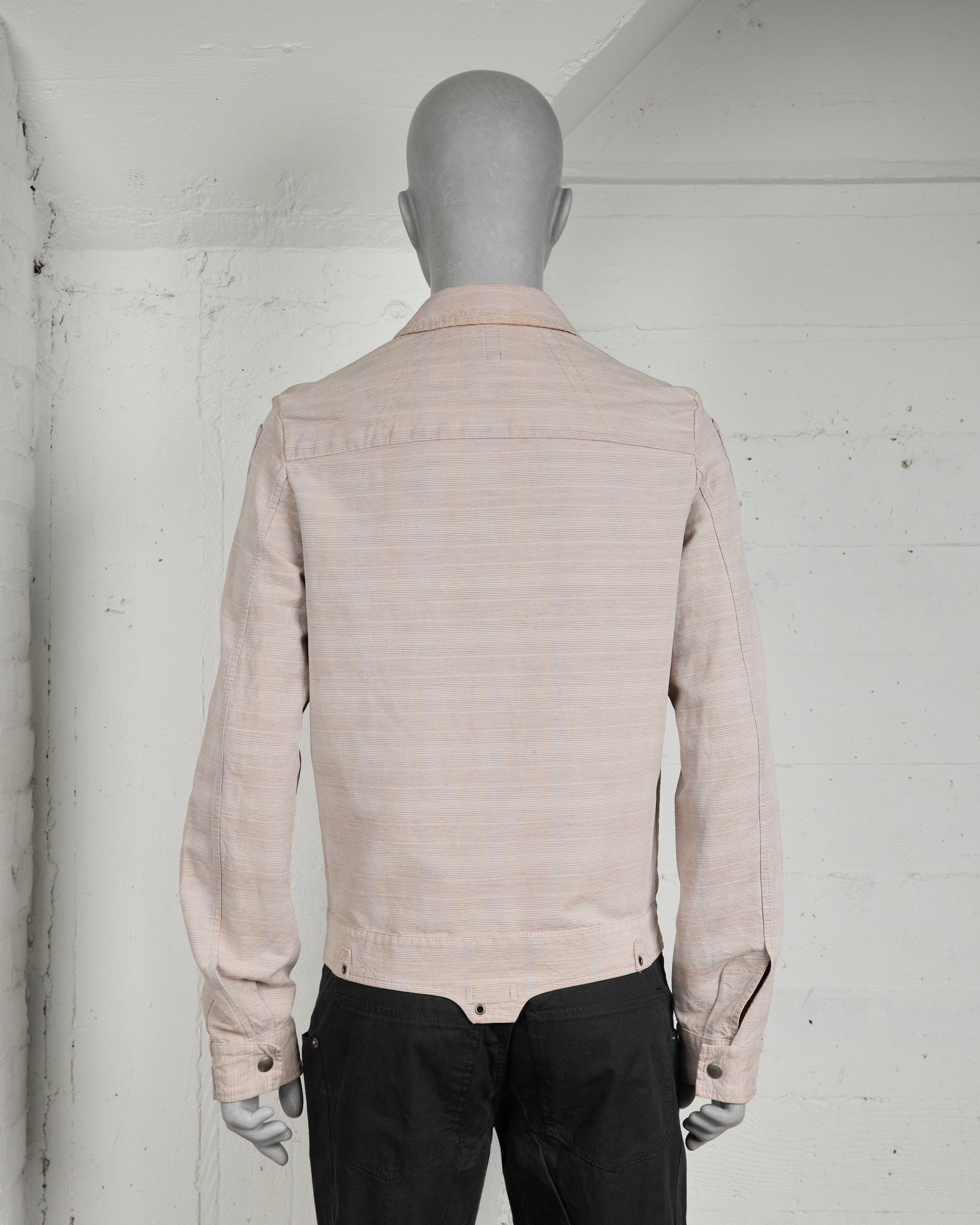 Hussein Chalayan Micro Striped Plaid Work Jacket - SS05 