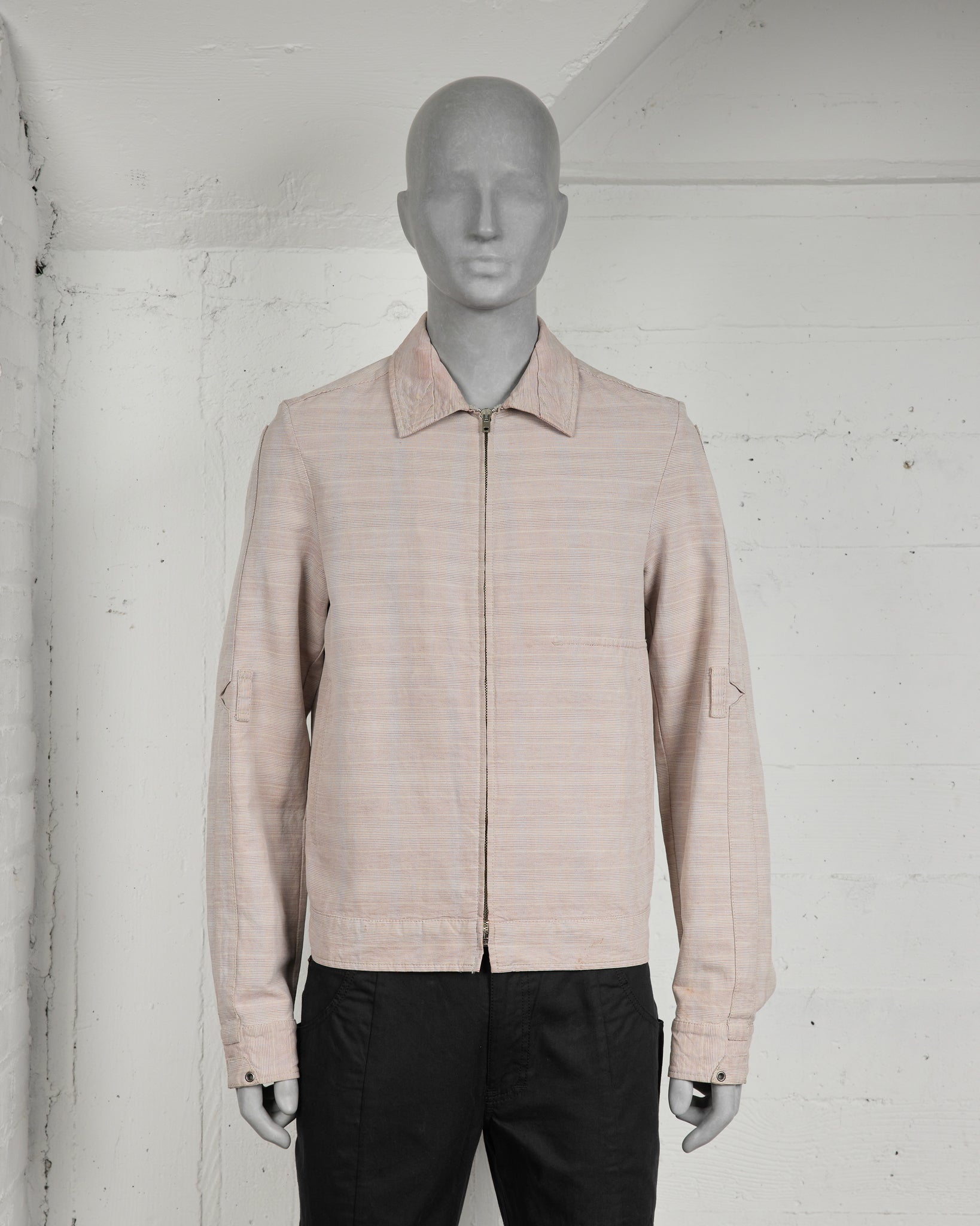 Hussein Chalayan Micro Striped Plaid Work Jacket - SS05 