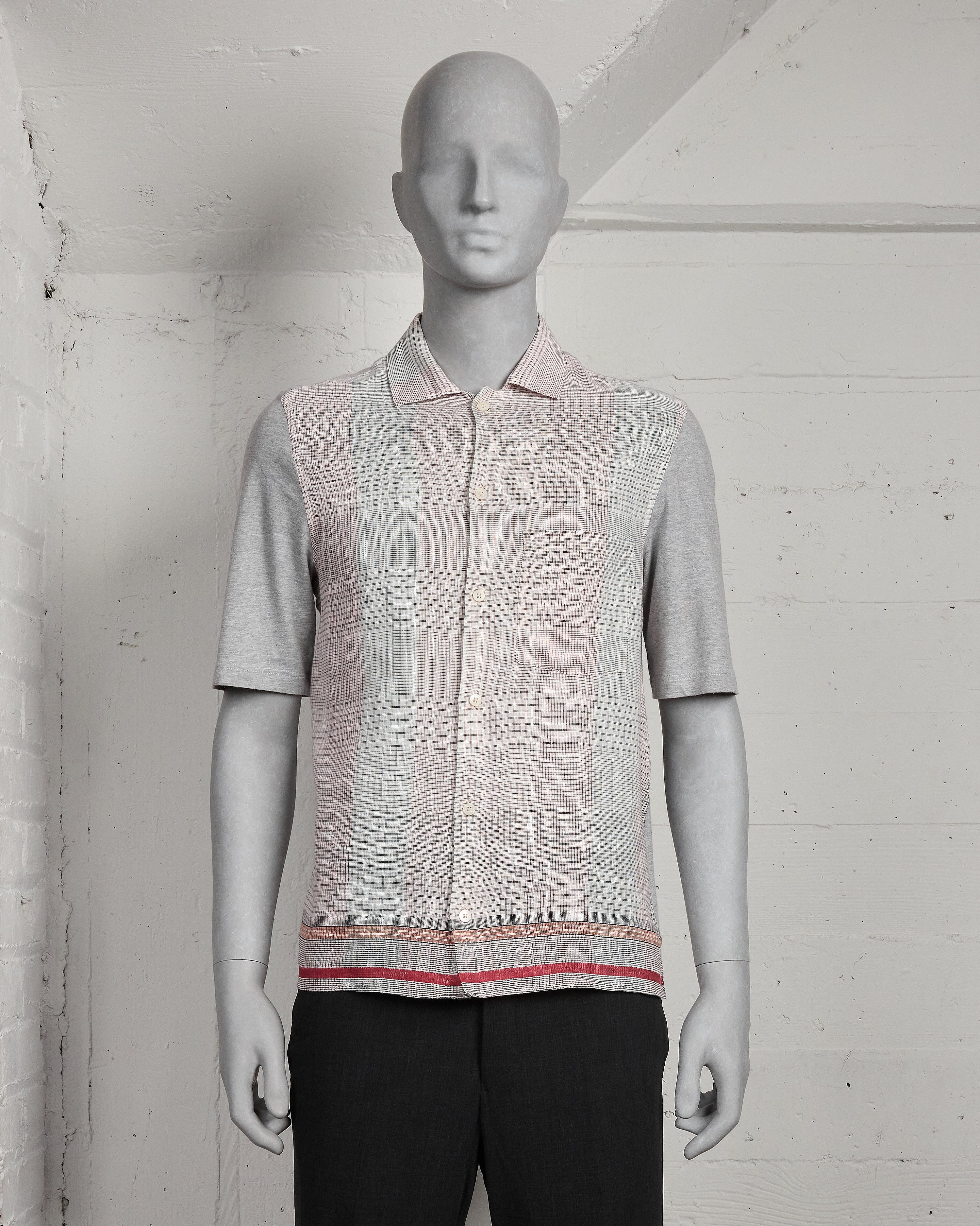 Hussein Chalayan Hybrid Plaid Jersey Shirt - SS05 