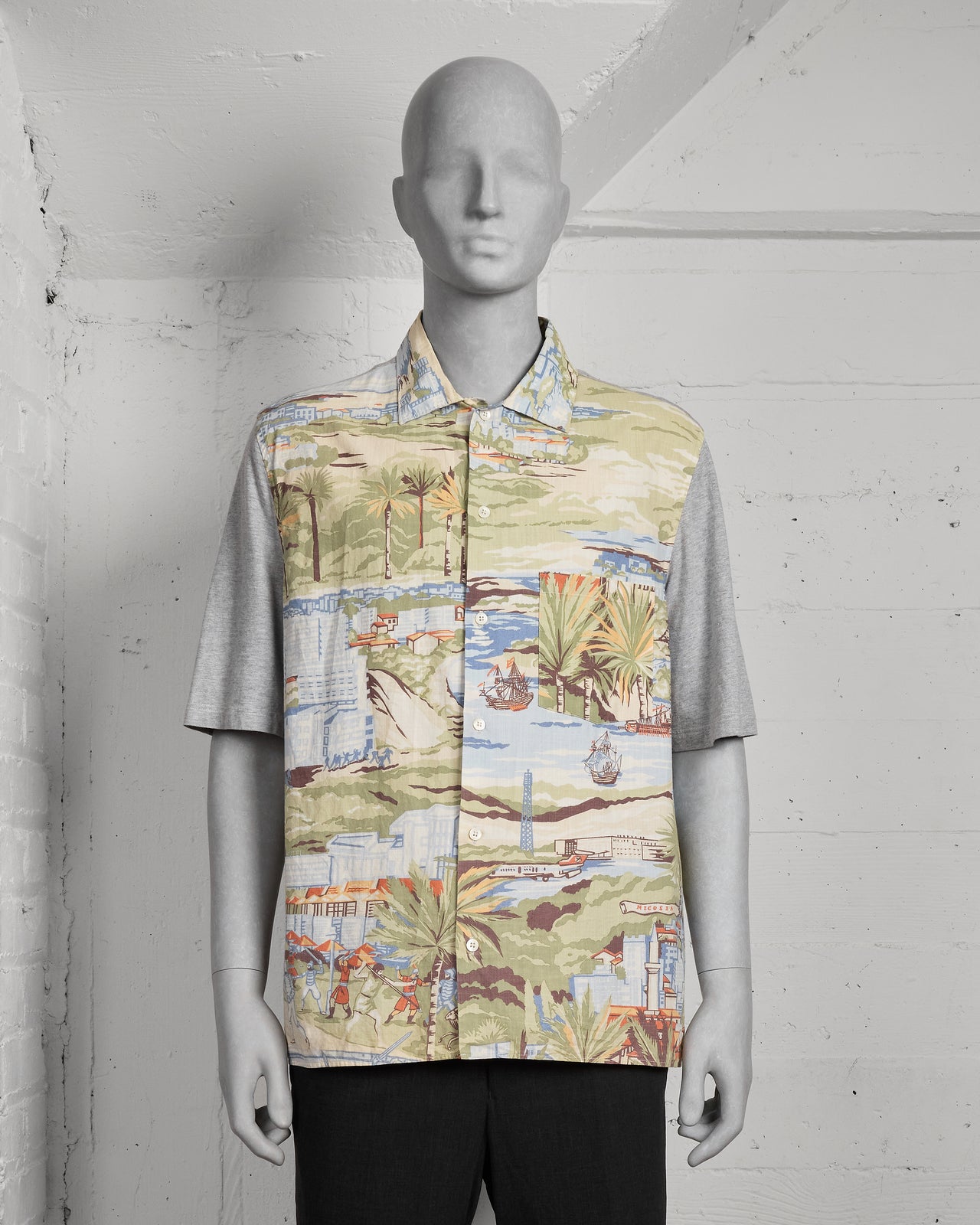 Hussein Chalayan Hybrid Printed Shirt - SS04 "Temporal Meditations"