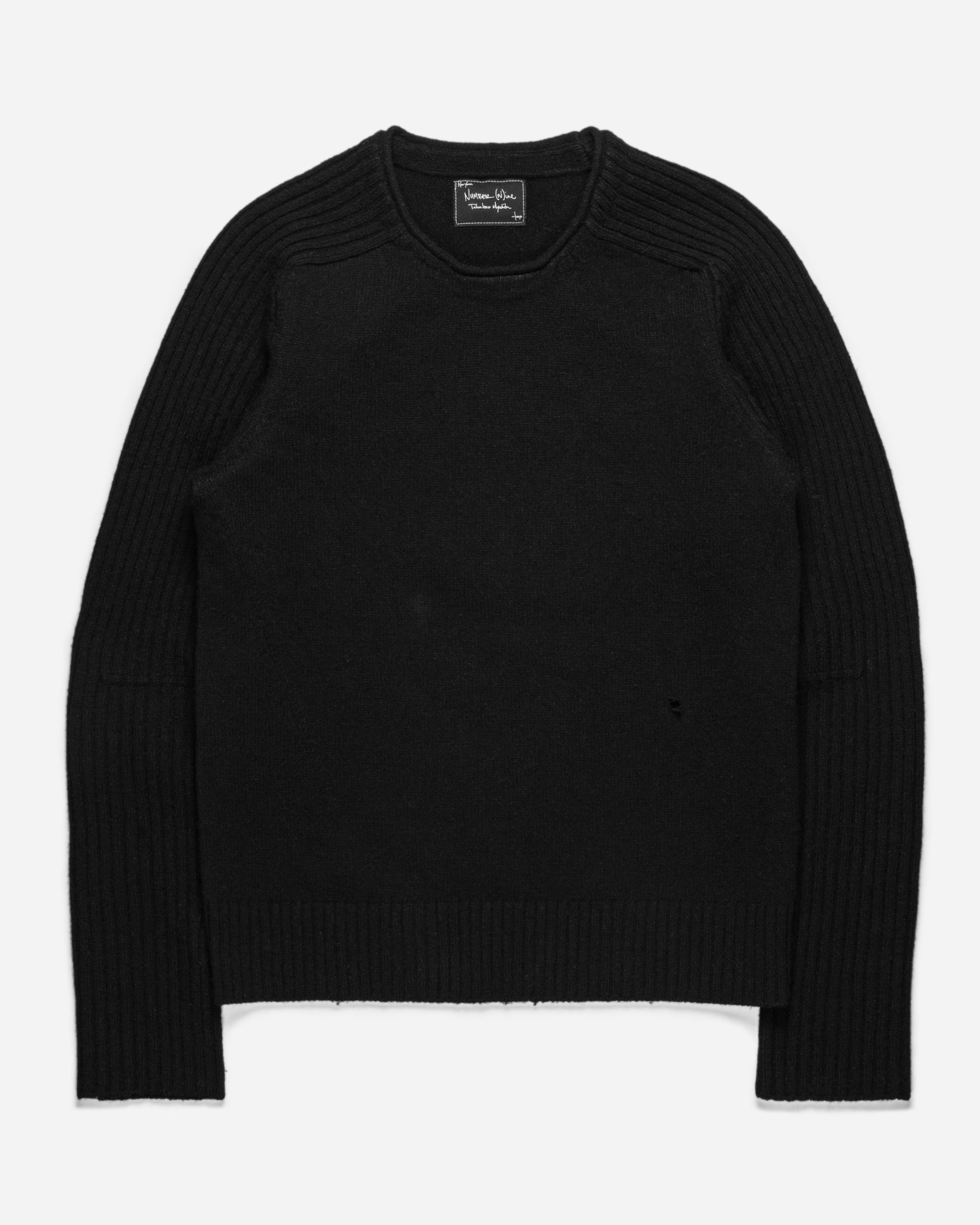 Number (N)ine Wool Saddle Shoulder Sweater - AW07 Love, God