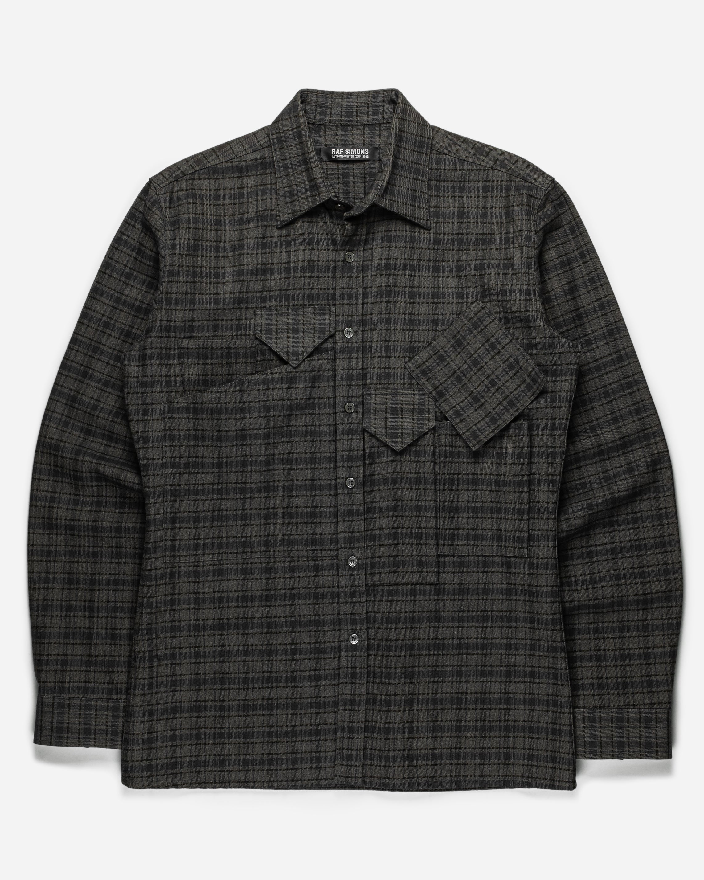 Raf Simons Multi-Pocket Plaid Shirt - AW04 