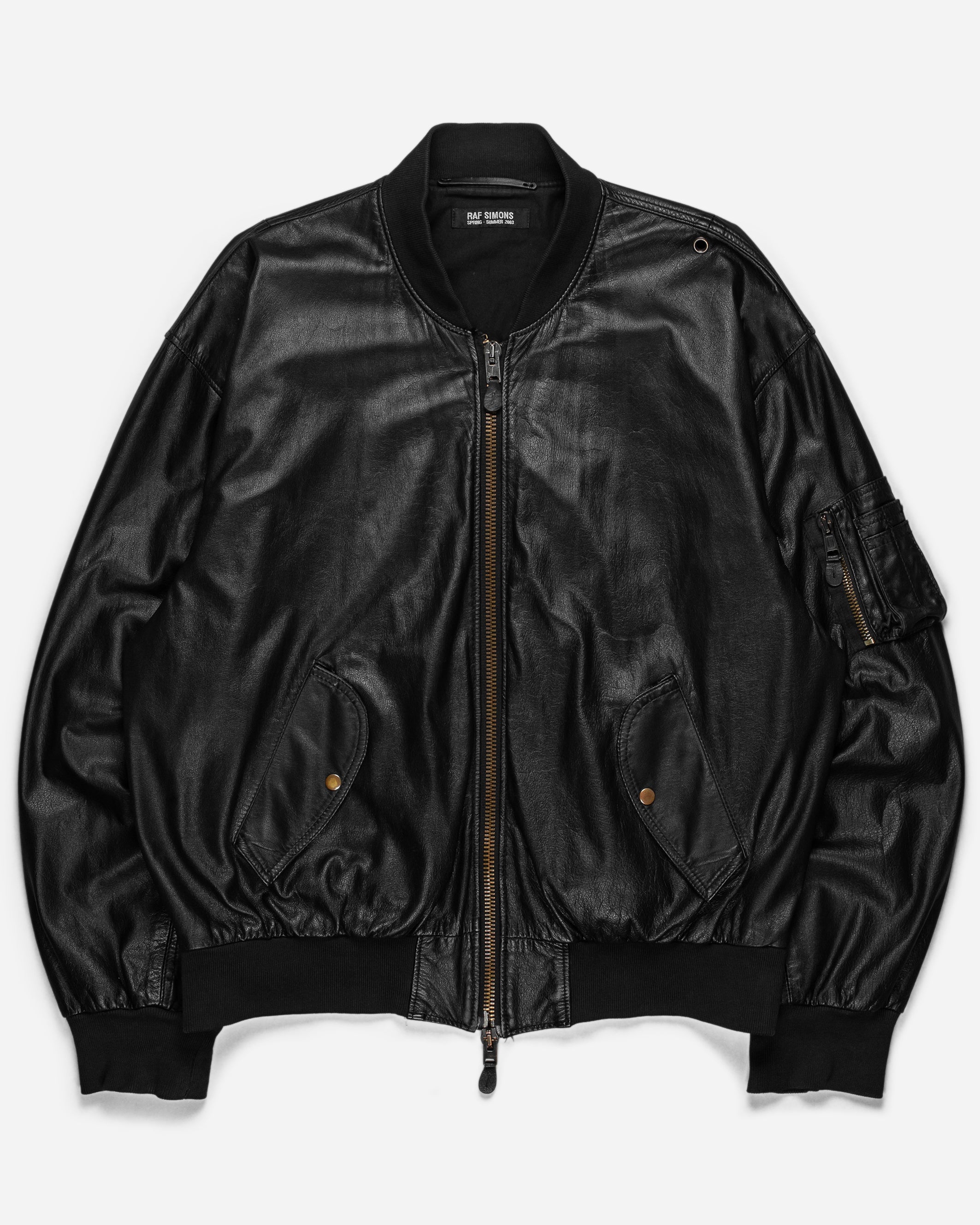 Luisa Cerano leather bomber jacket 498234 | Jane Young