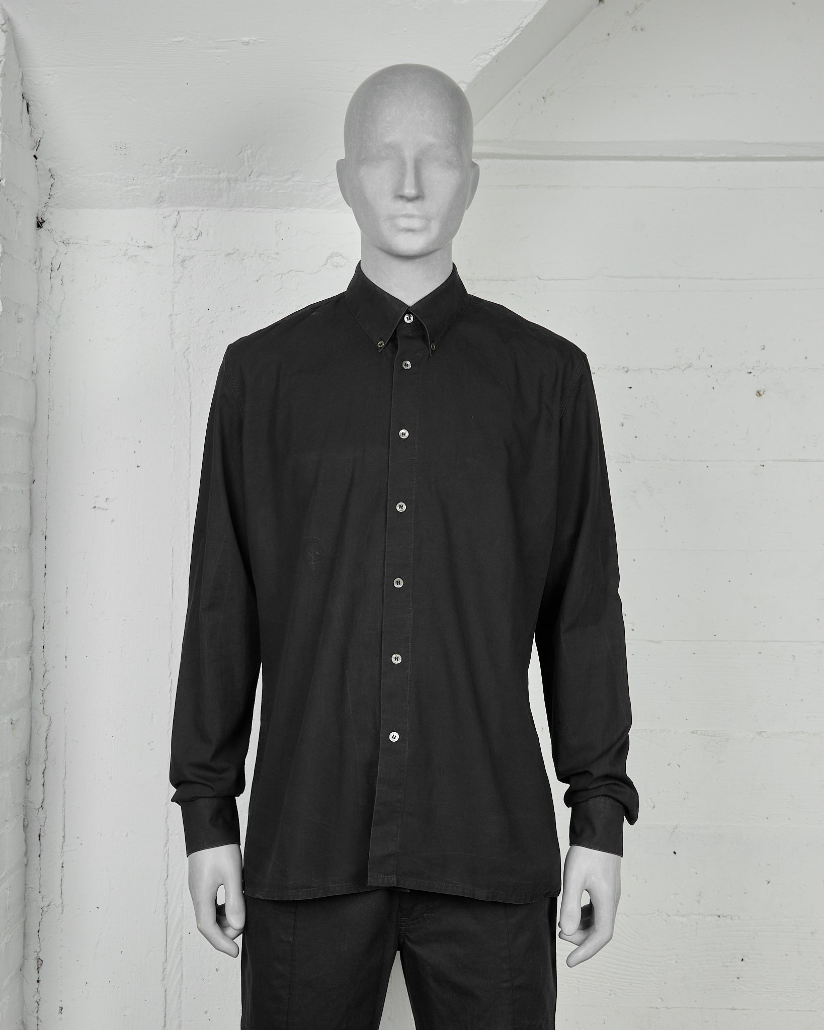 Raf Simons Black Button Down Shirt - AW00 