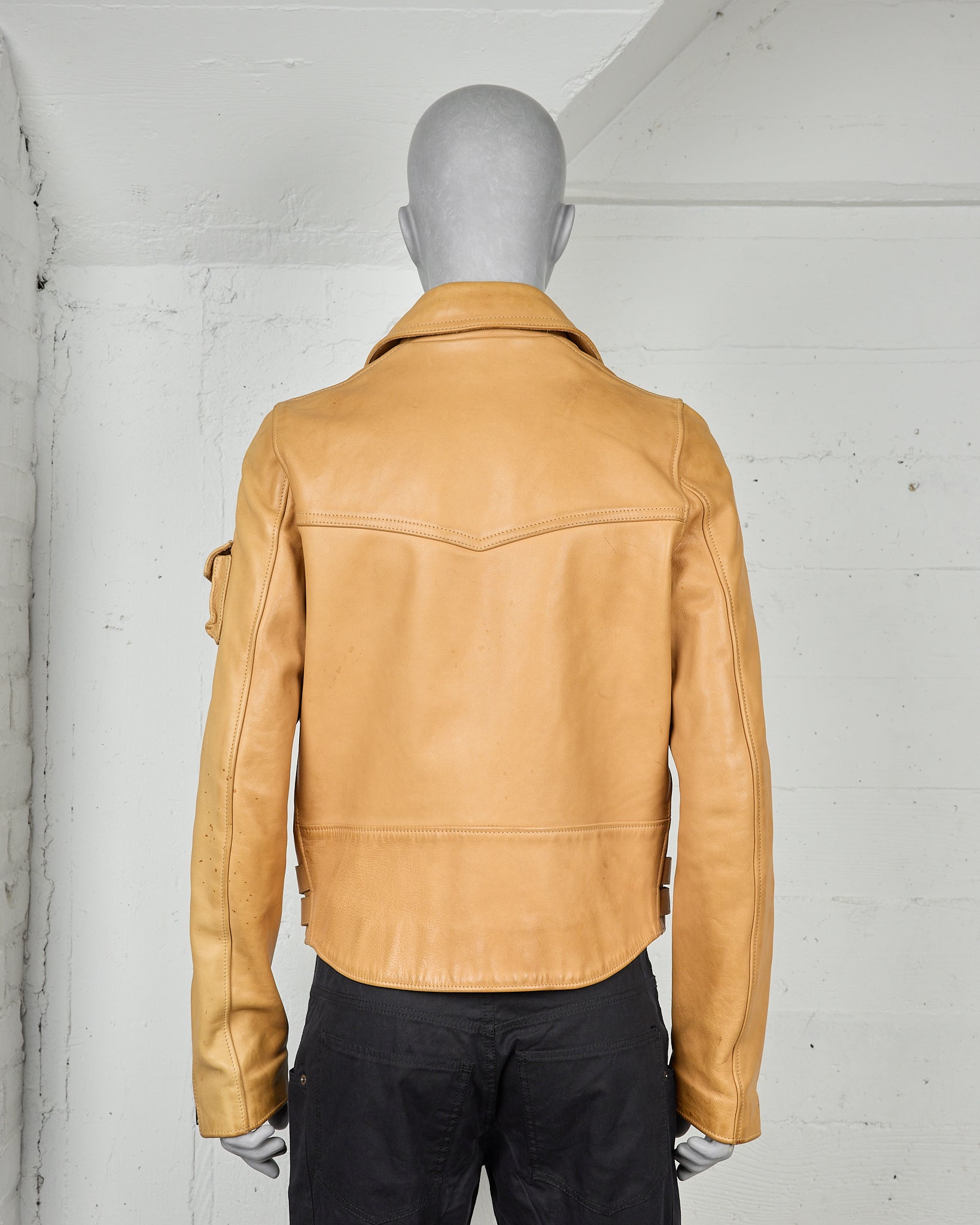 Raf Simons Leather Riders Jacket - AW03 “Closer” - SILVER LEAGUE