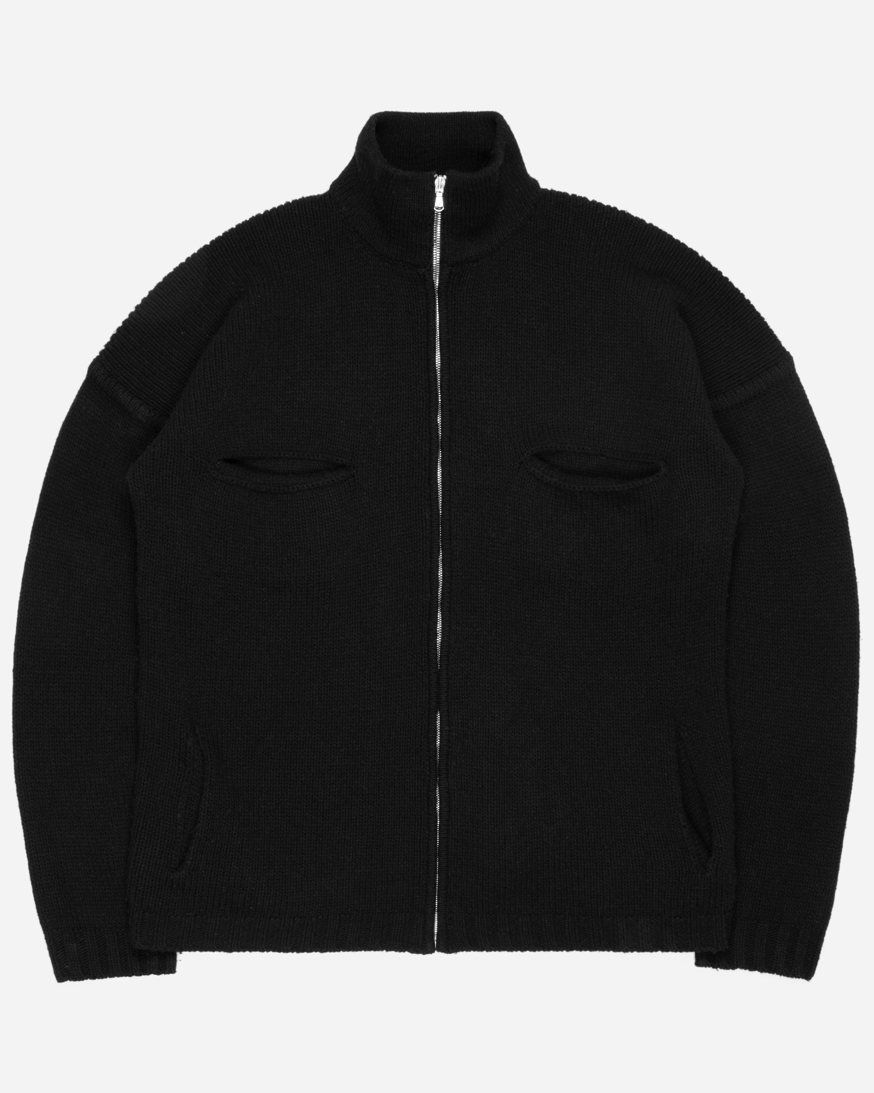 Rick Owens Zip-Up High Neck Sweater - AW04 