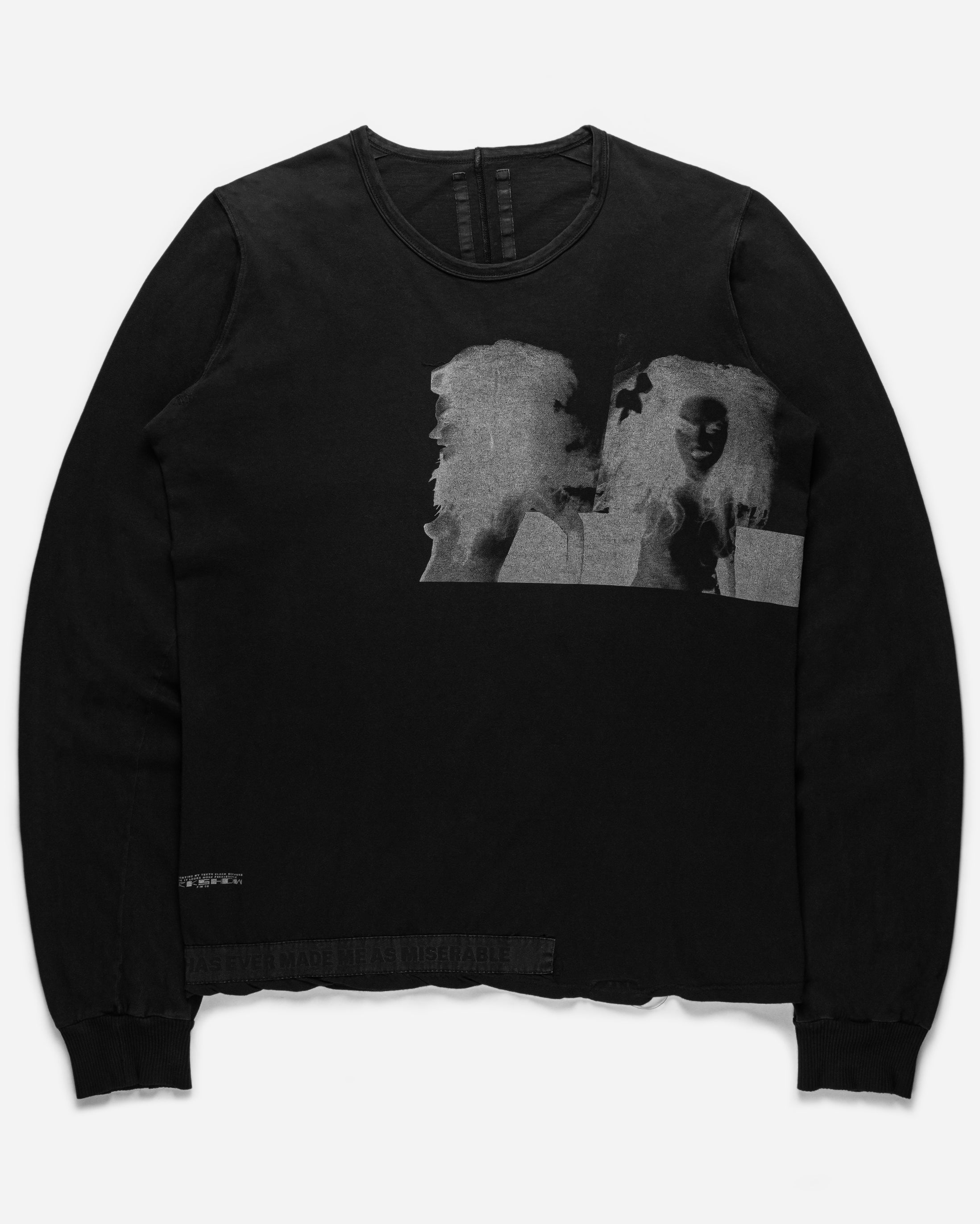 Rick Owens Drkshdw Patched Long Sleeve Tee - AW08 - SILVER LEAGUE