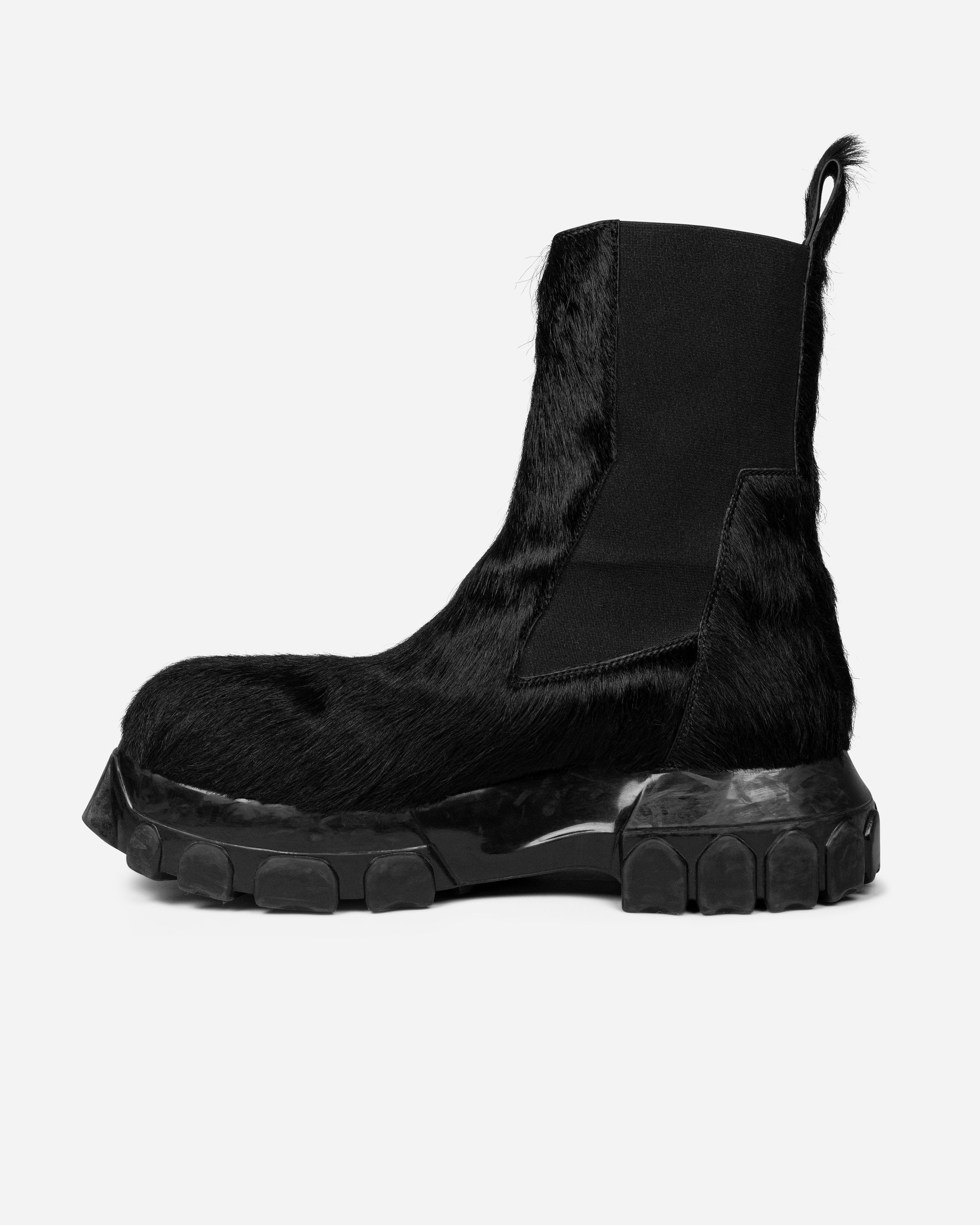 Rick Owens Pony Hair Beatle Bozo Tractor Boot - AW21 