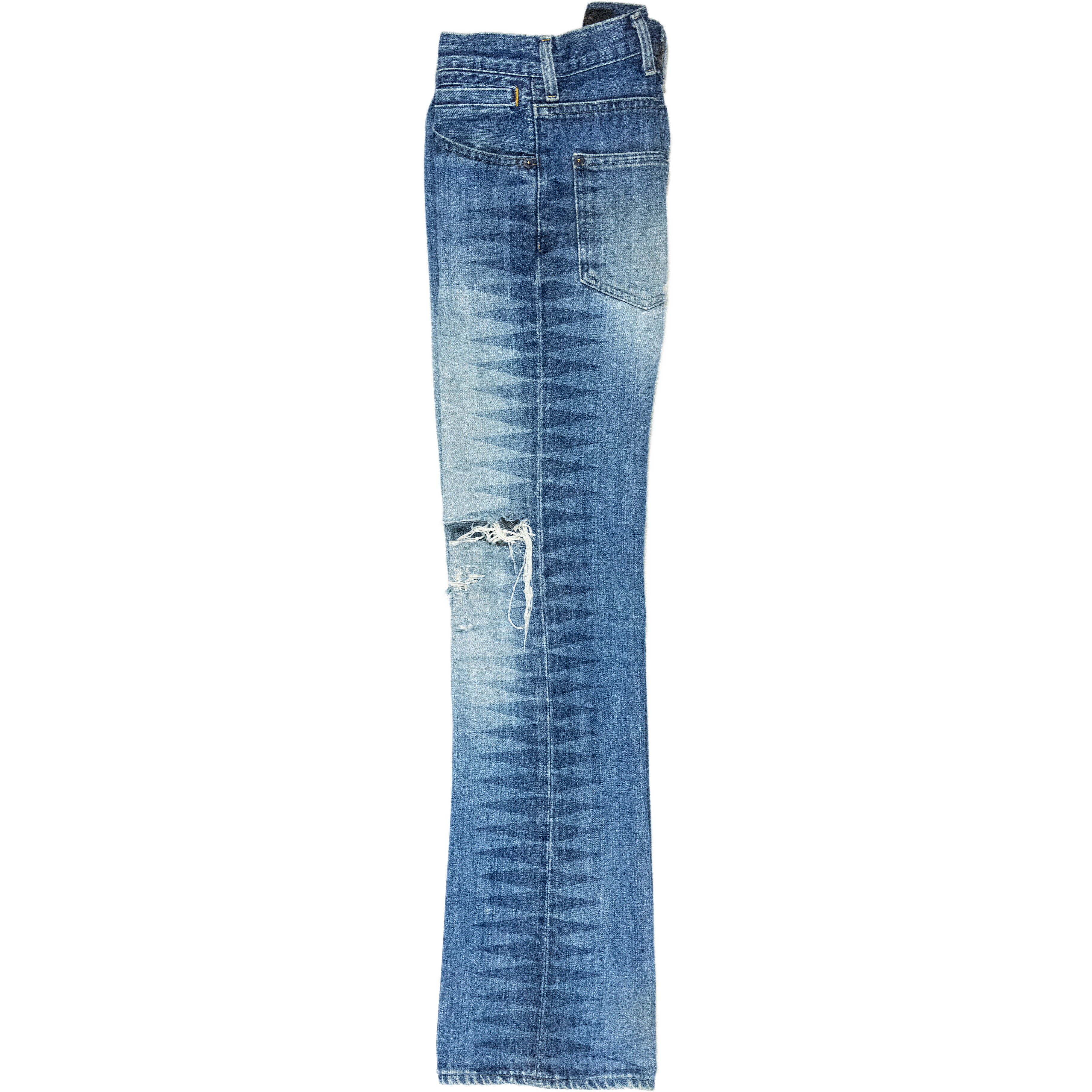 Undercover Giz Print Denim Jeans - SS03 “Scab” - SILVER LEAGUE