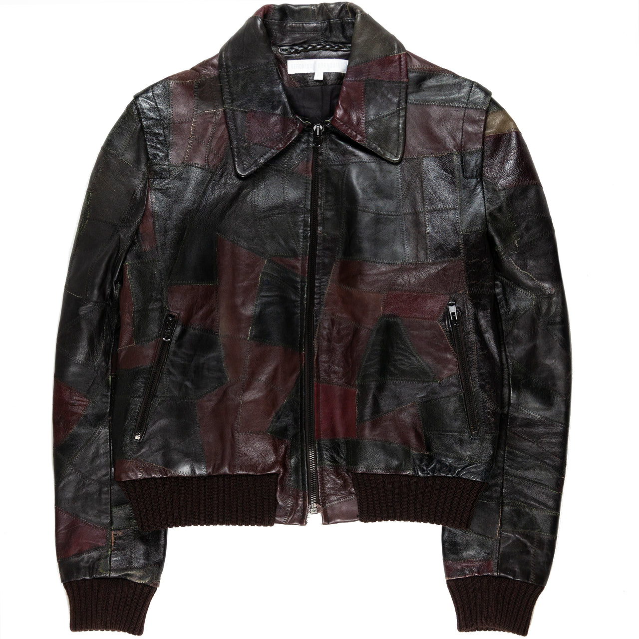 VERONIQUE BRANQUINHO RECONSTRUCTED LEATHER JACKET - AW01