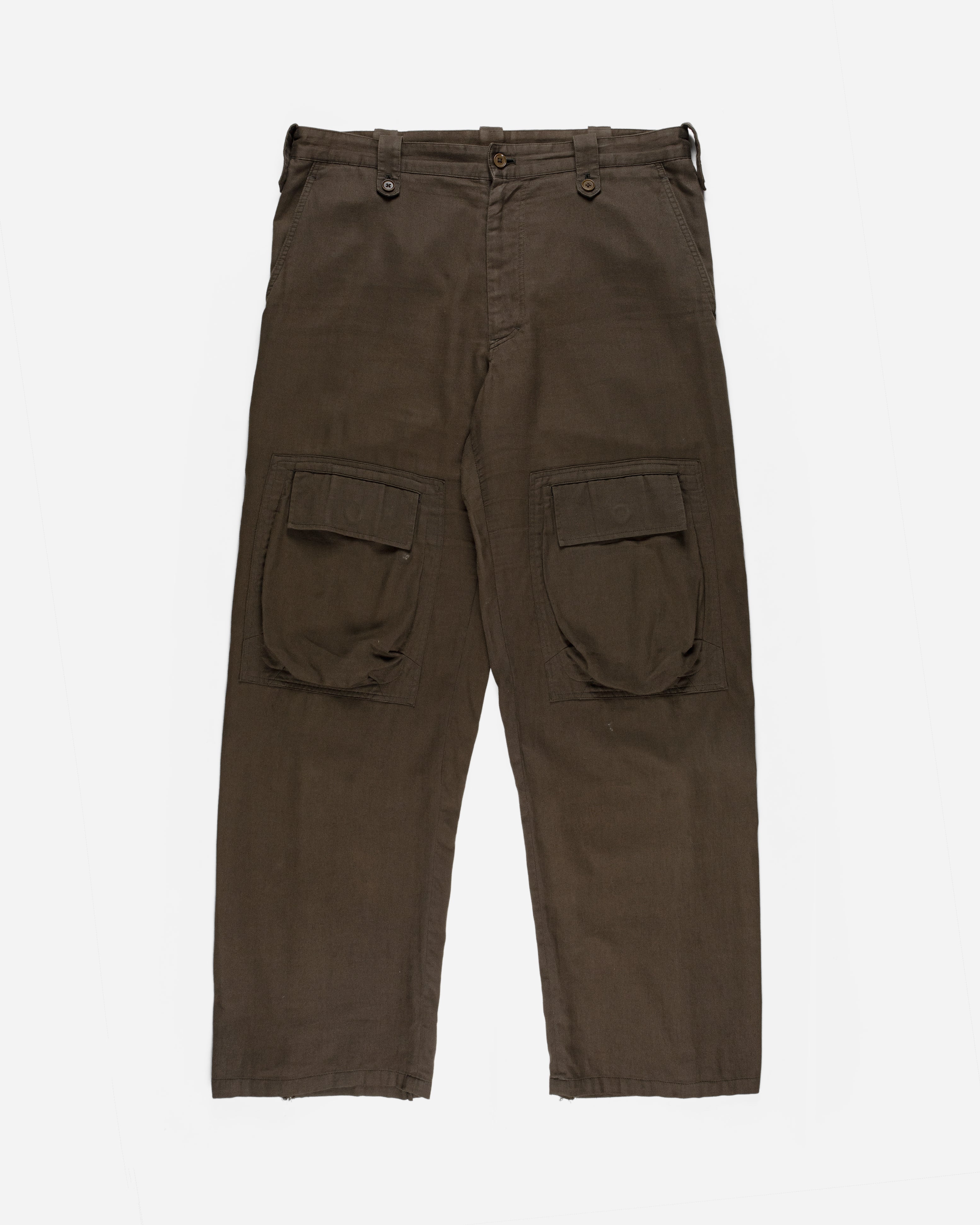 Yohji Yamamoto Pour Homme Brown Multi-Pocket Cargo Pant