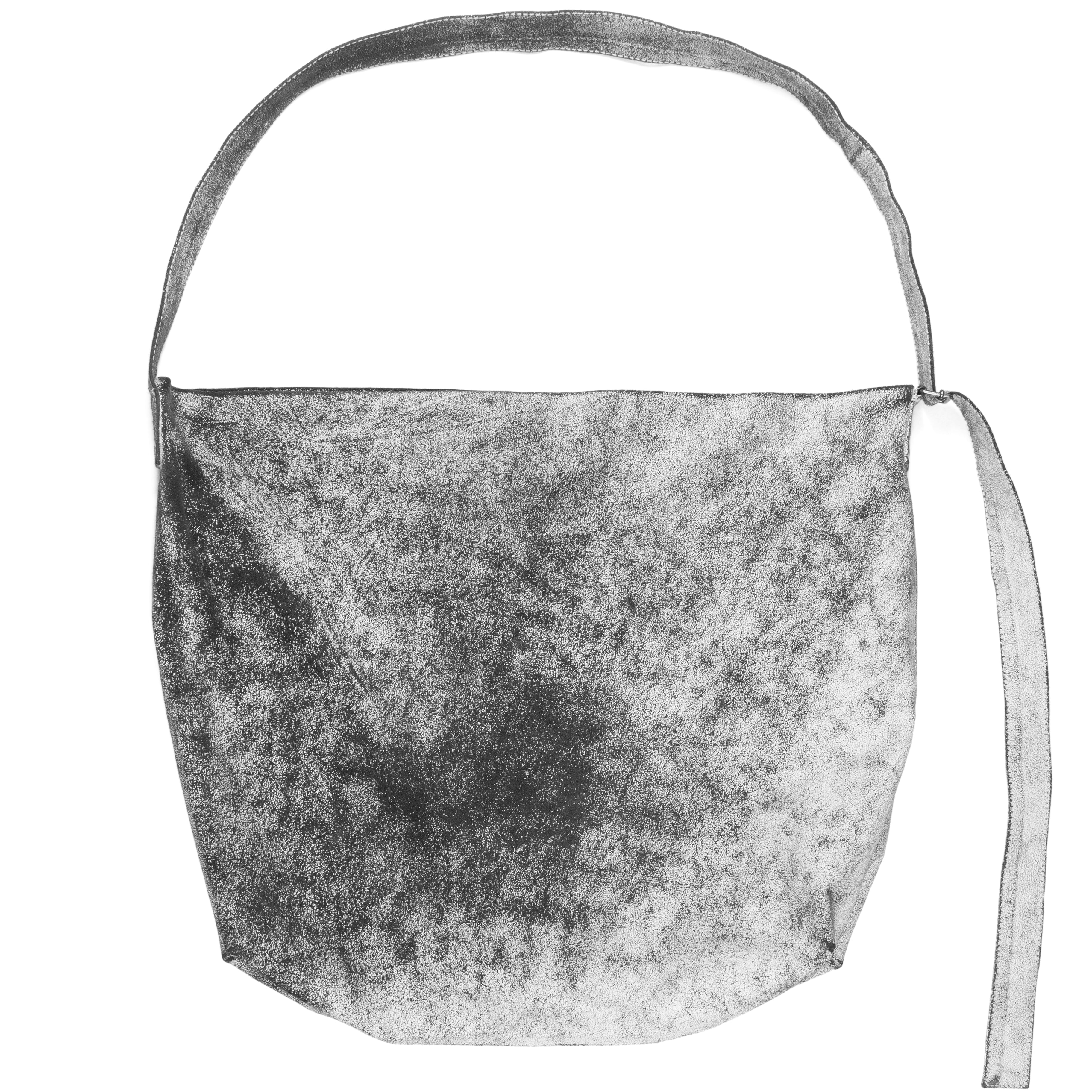 Ann Demeulemeester Cracked Painted Leather Bag - SS02 - SILVER LEAGUE