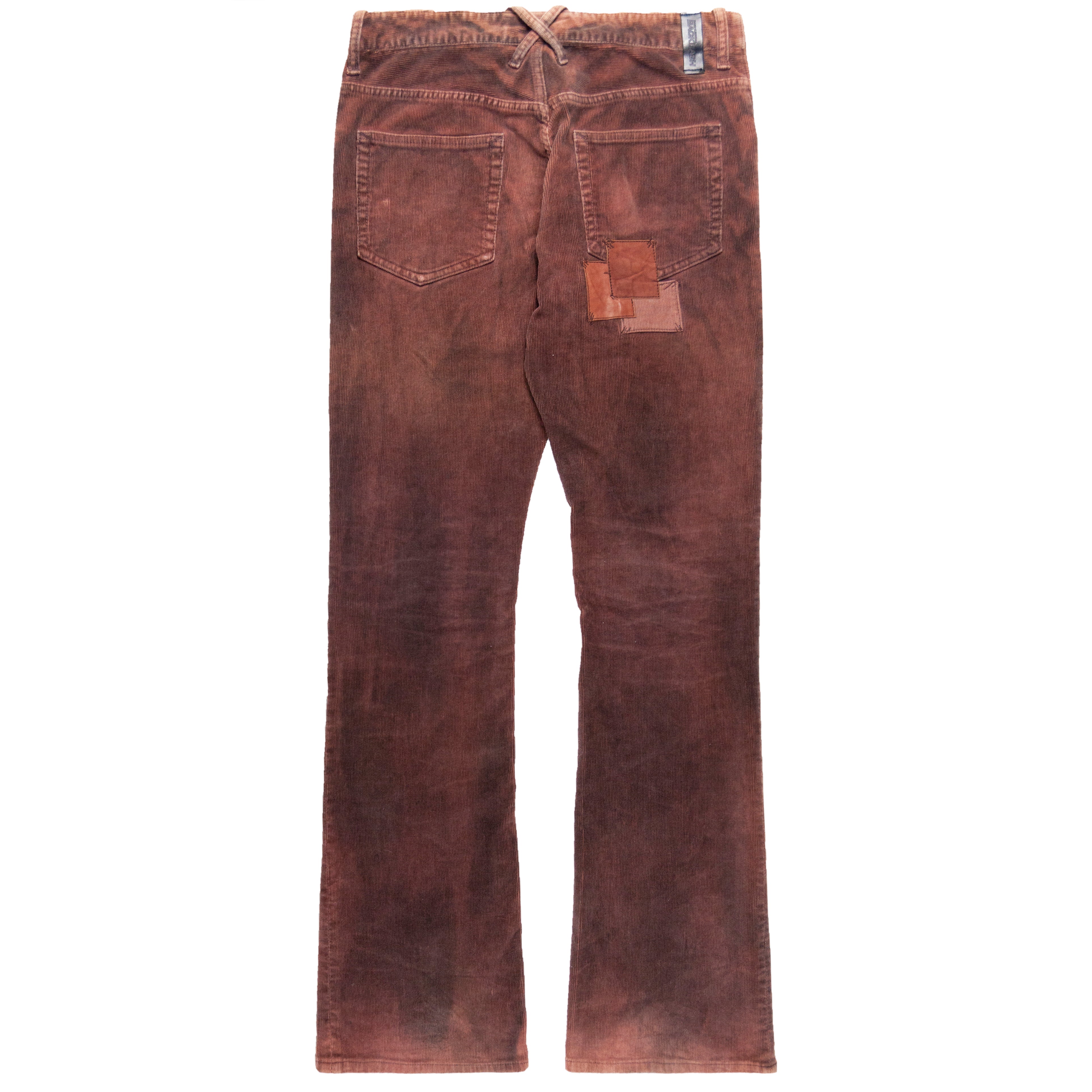 Isamu Katayama Backlash Burgundy Patchwork Corduroy Pant - SILVER