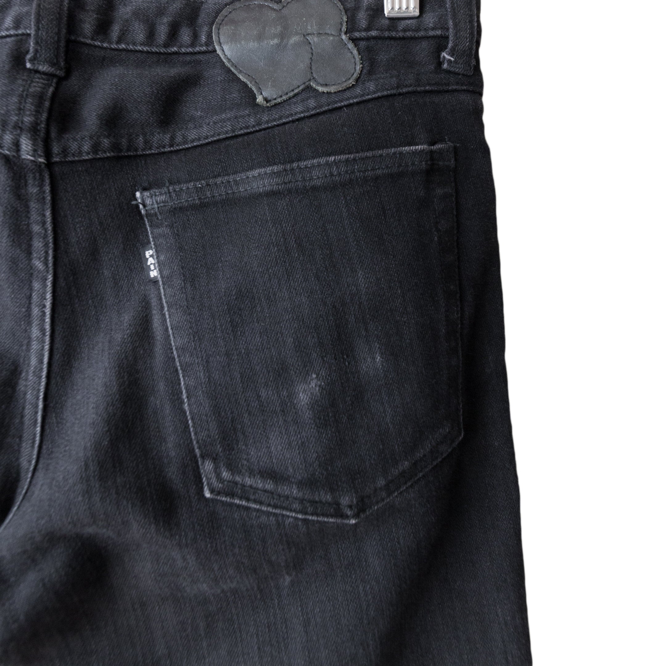 Number (N)ine Black D Loop Pain Jeans - SILVER LEAGUE