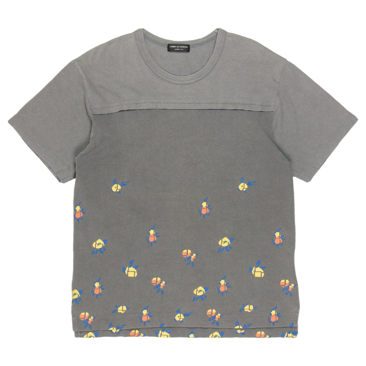 Comme des Garçons Homme Plus Floral Grey Tee - AD2001