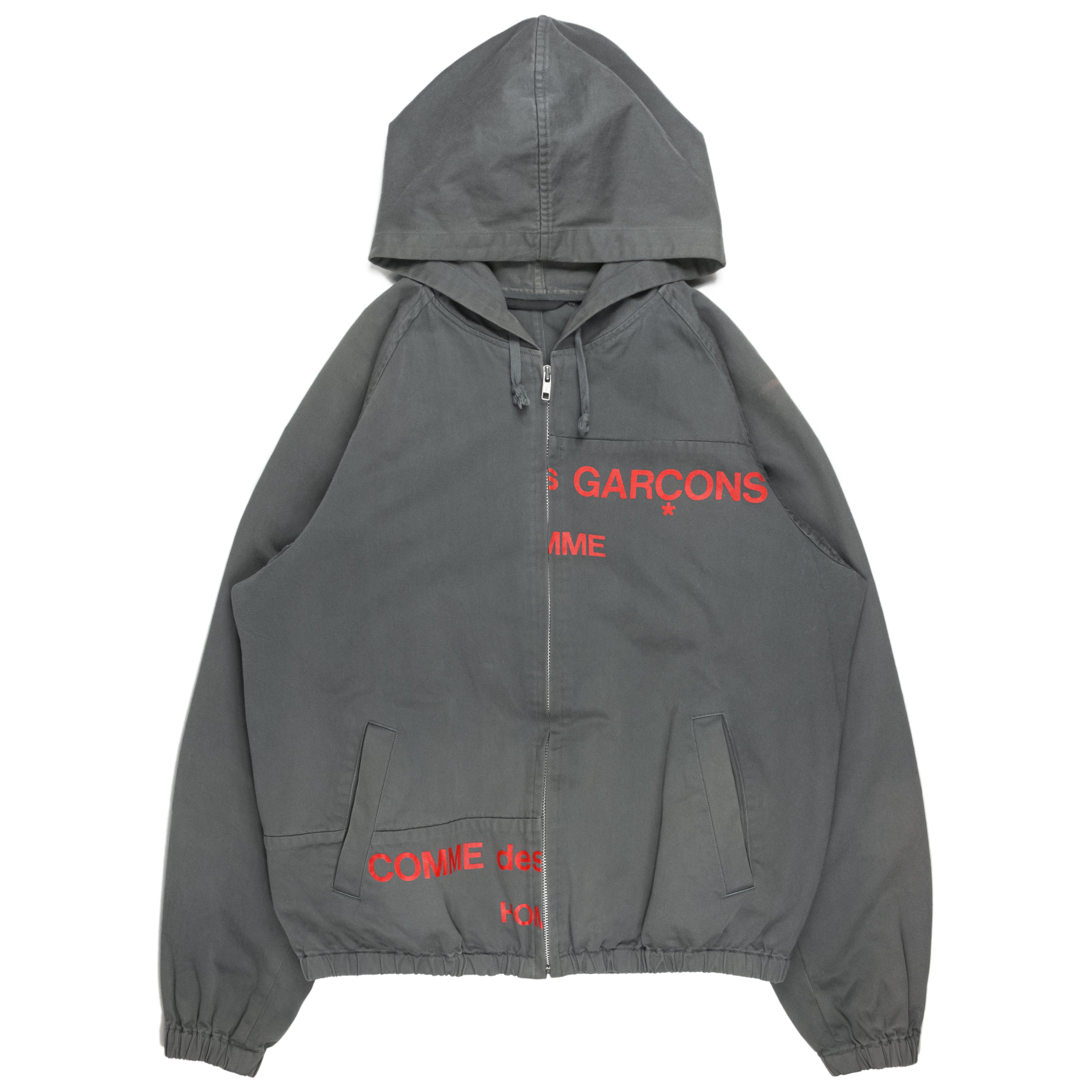 Comme des Garçons Homme Split Logo Hooded Work Jacket - AW01