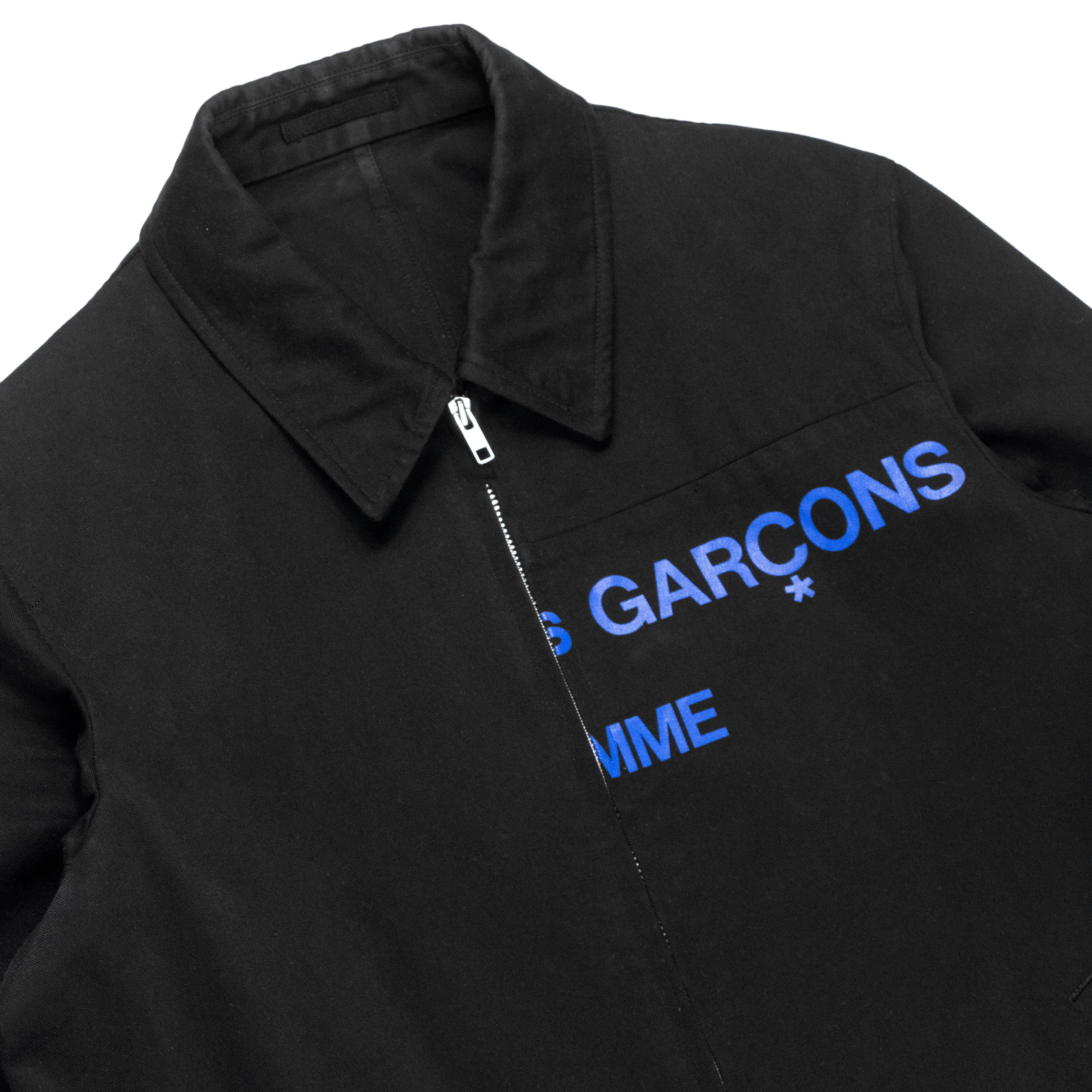 Comme des Garçons Homme Split Logo Work Jacket - AW01 - SILVER LEAGUE
