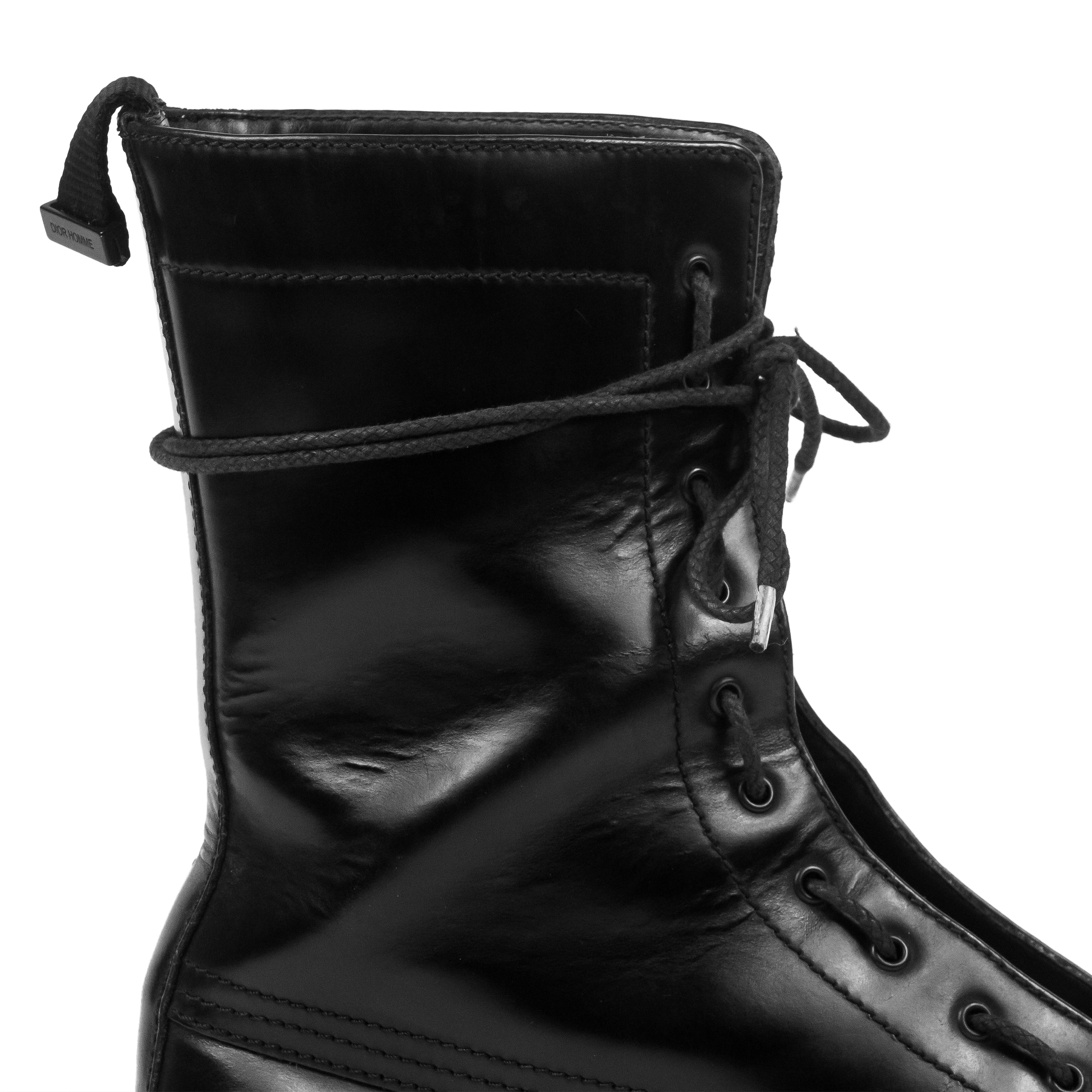 Leather boots Dior Homme Black size 44 EU in Leather  16261549