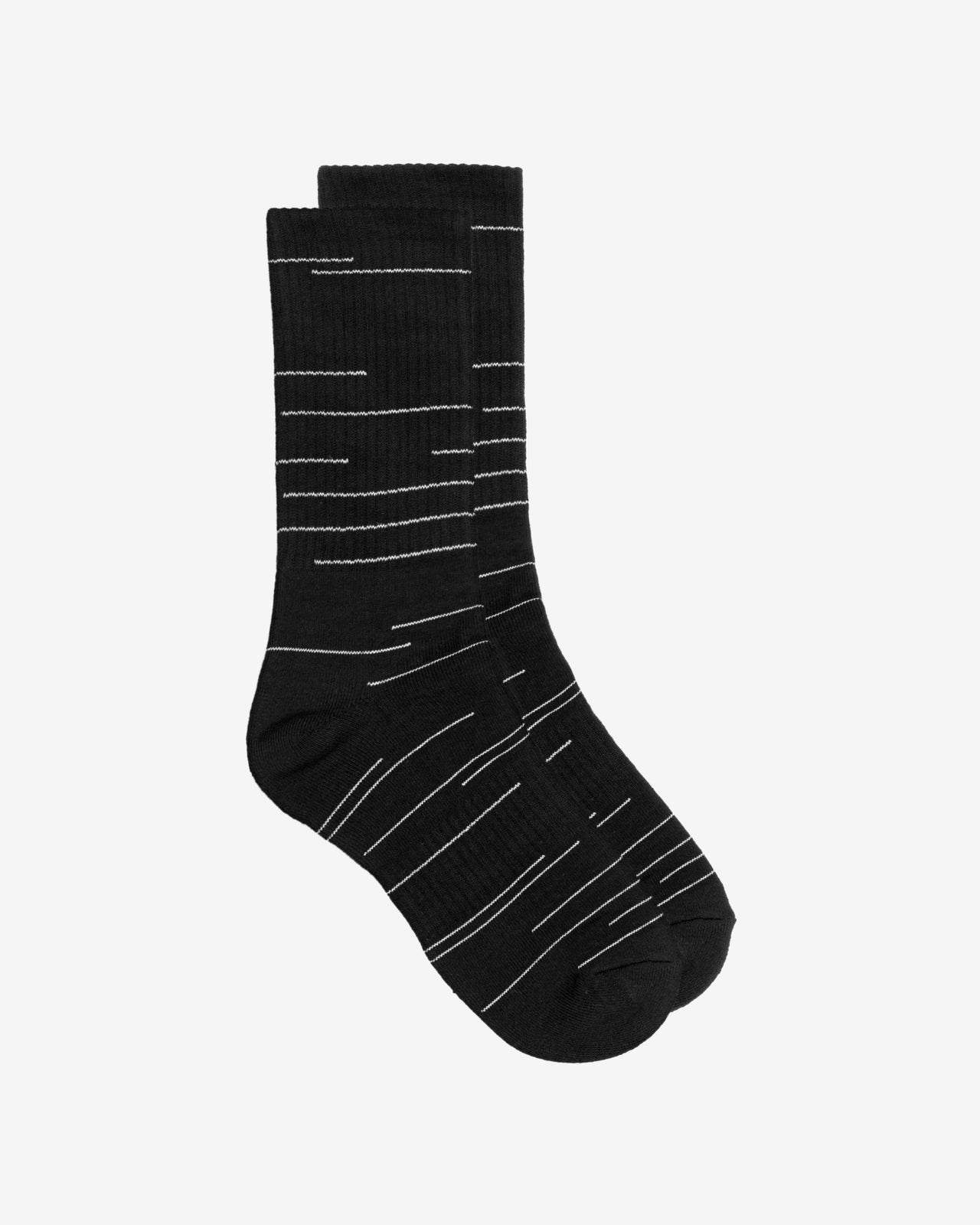 Silver League Displaced Lines Crew Sock (1-Pair)