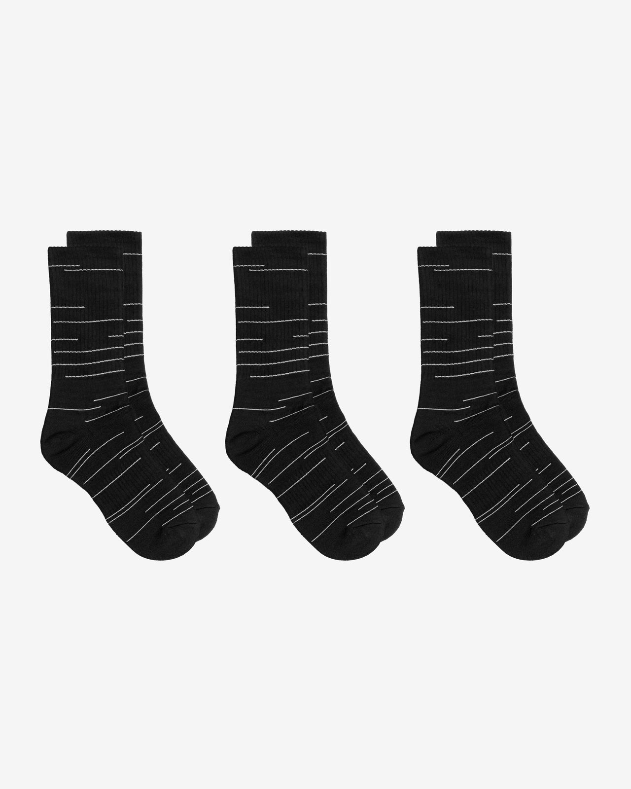 Silver League Displaced Lines Crew Sock (3-Pack)